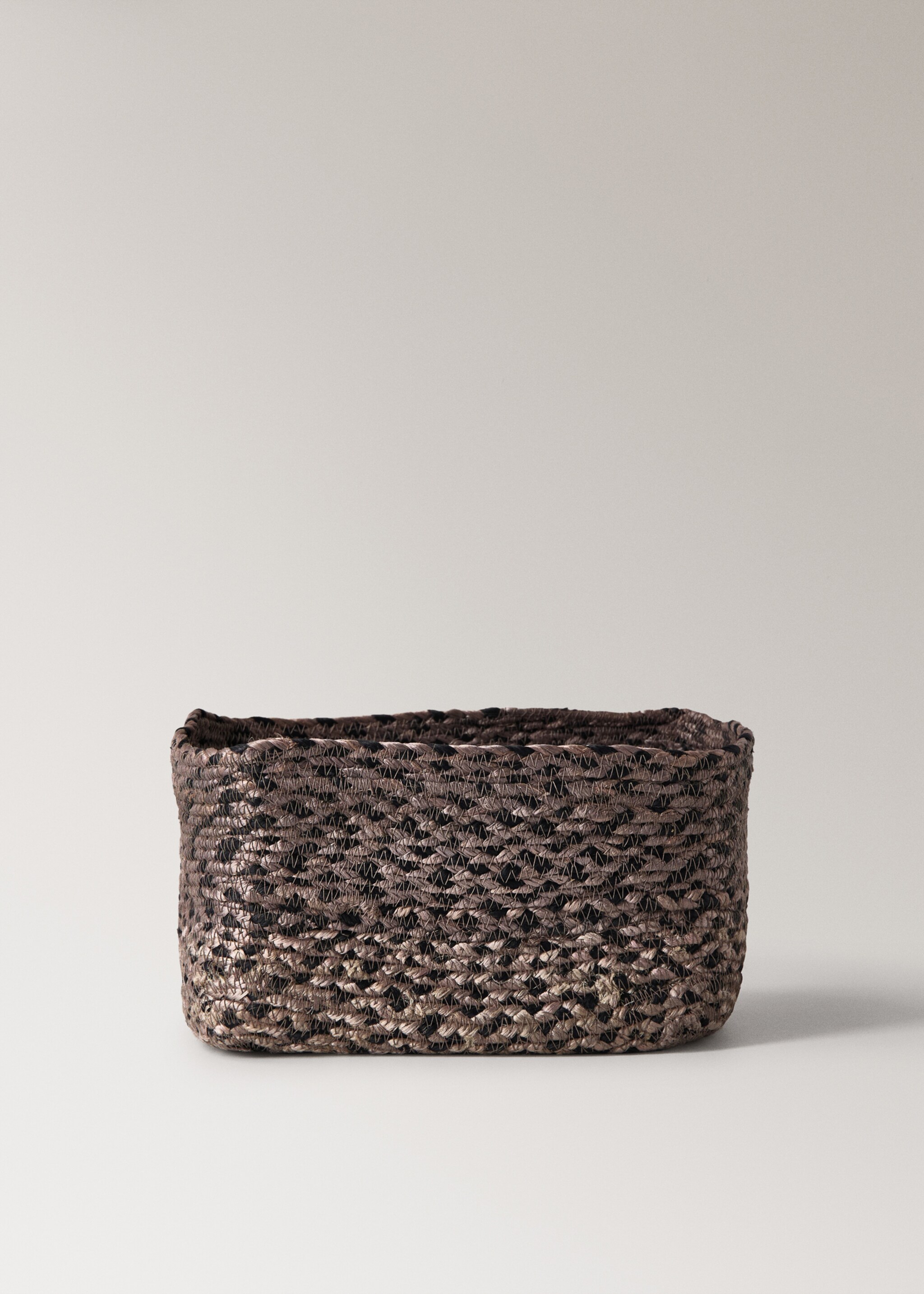 Medium melange jute basket - Article without model, Light/Pastel Brown. Ref: 17001544-00.
