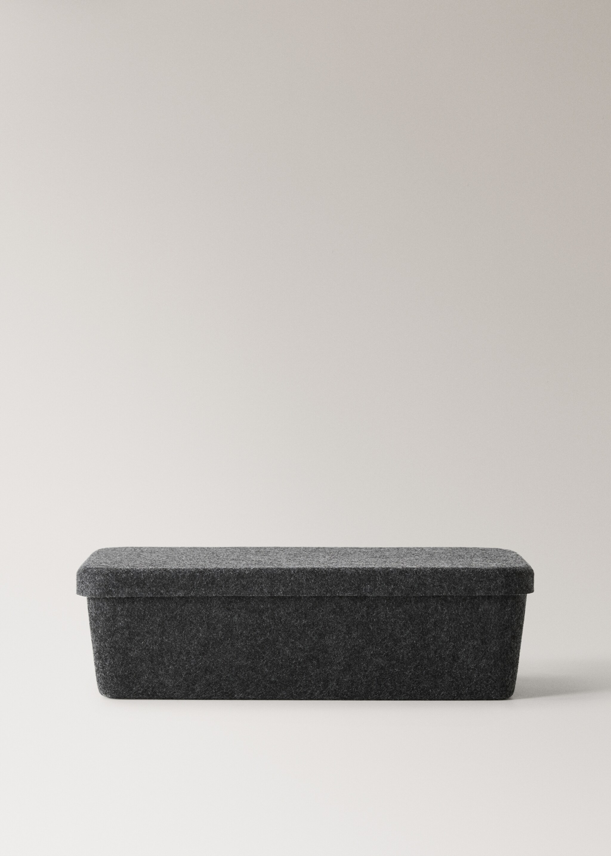 Felt box with lid - Article without model, Grey. Ref: 17001546-00.