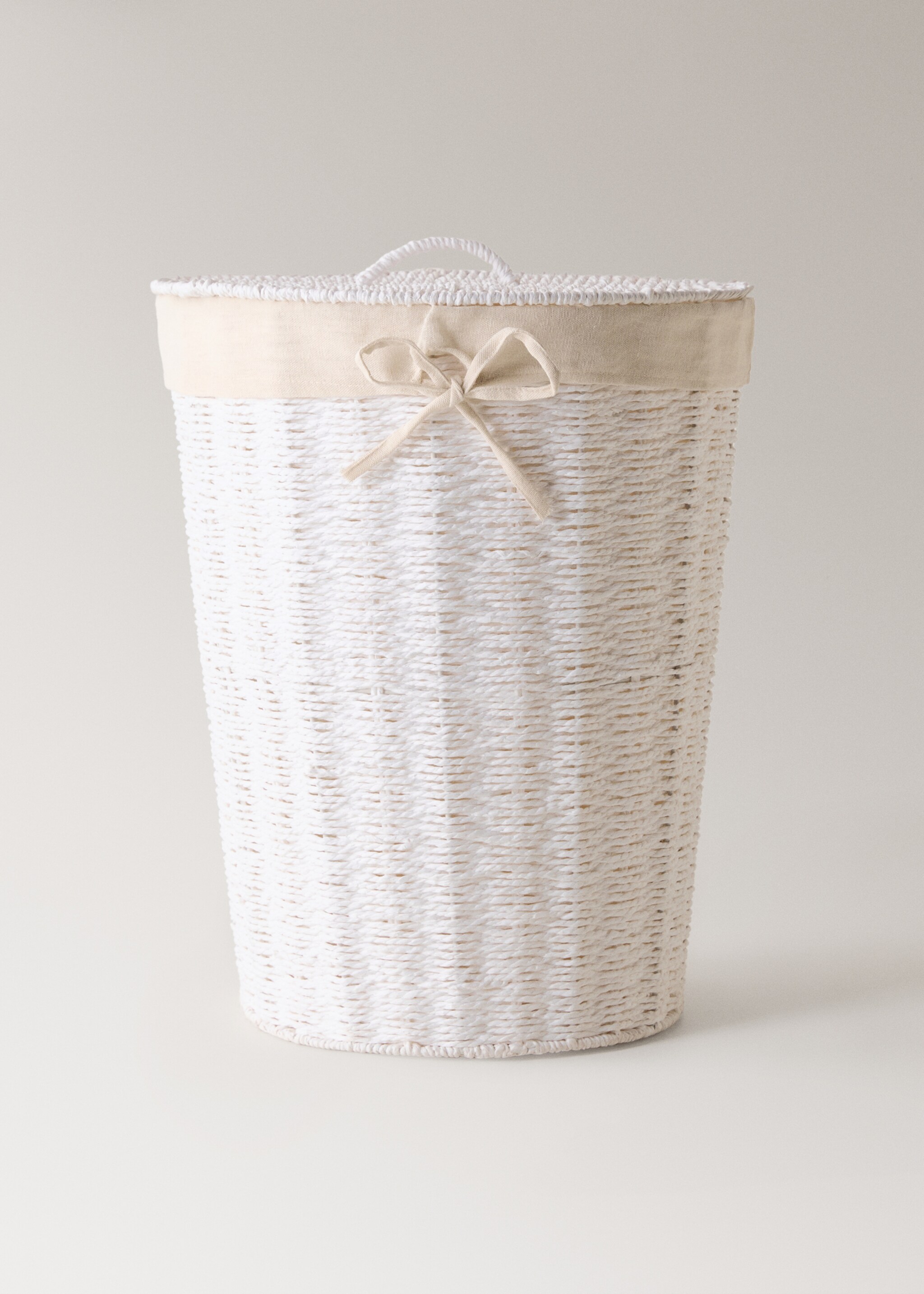 Large round paper clothes basket - Article without model, White. Ref: 17001557-00.