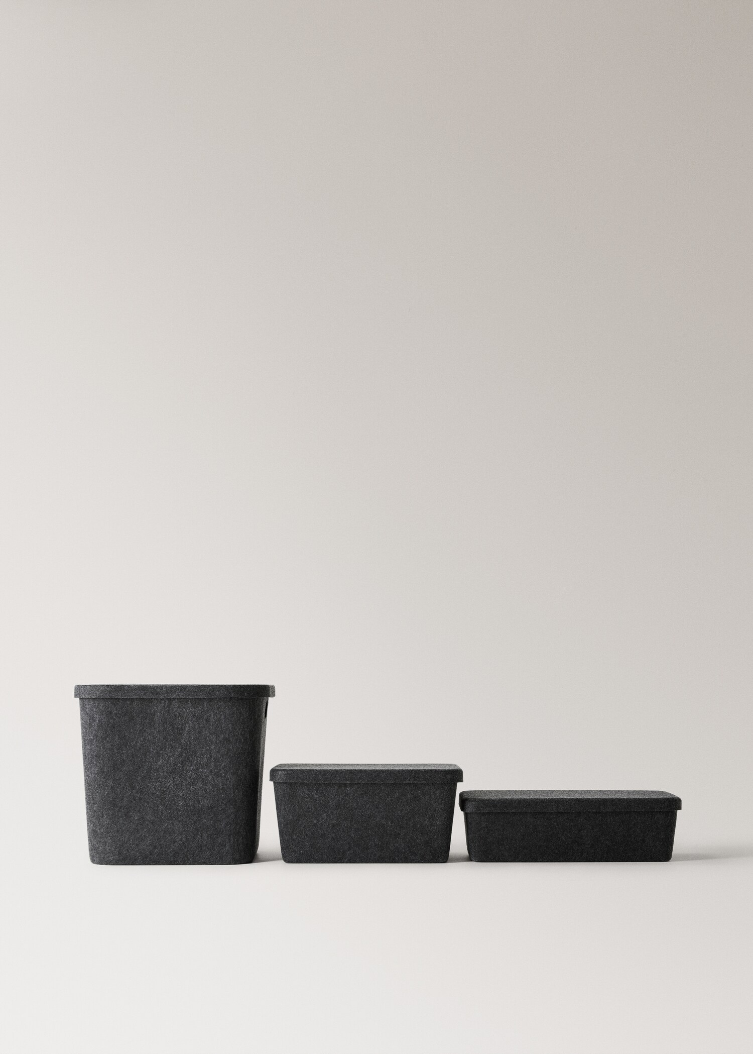 Square felt box with lid - Details of the article 3