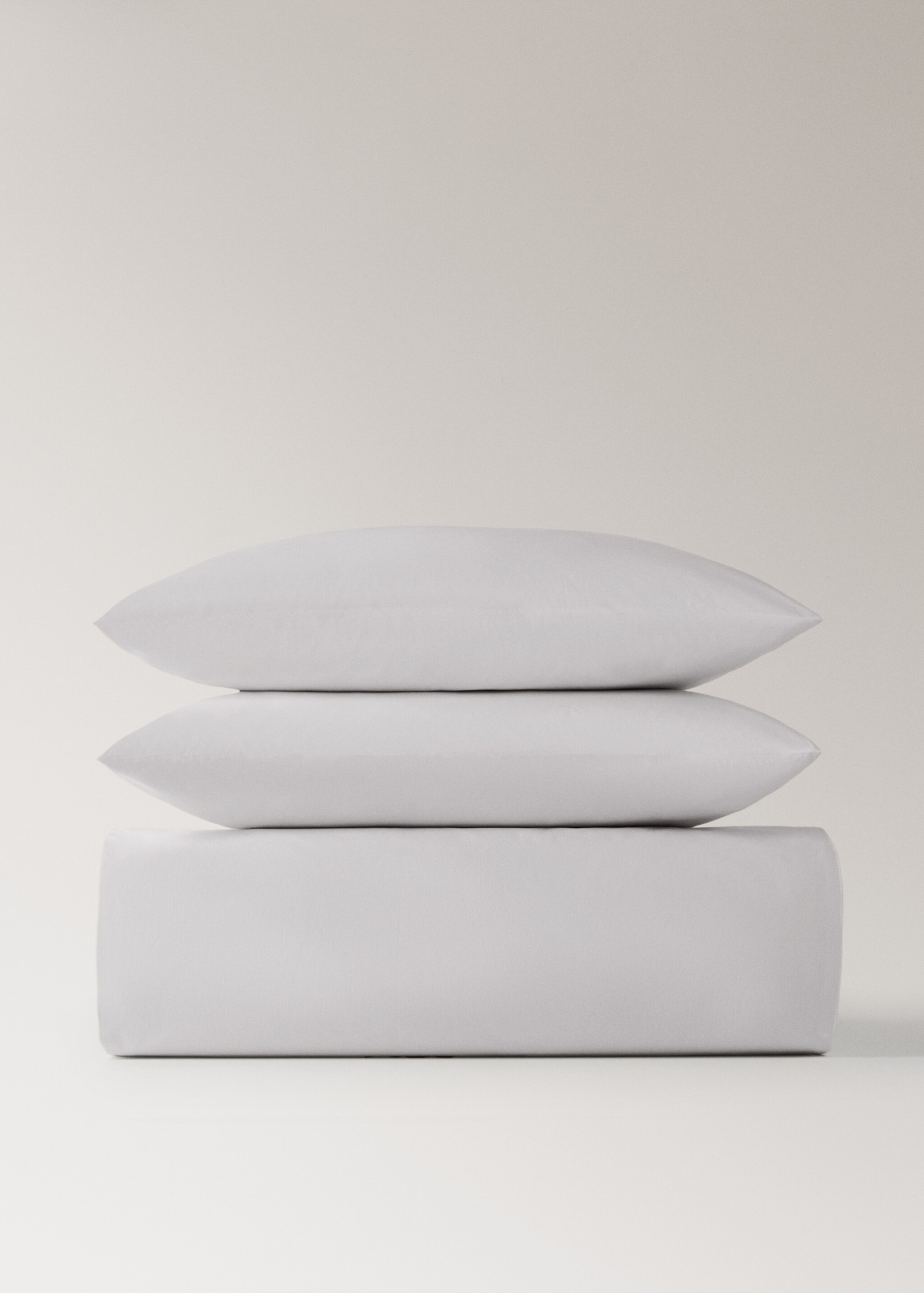 Percale cotton duvet cover Superking bed - Article without model, Grey. Ref: 17001566-00.