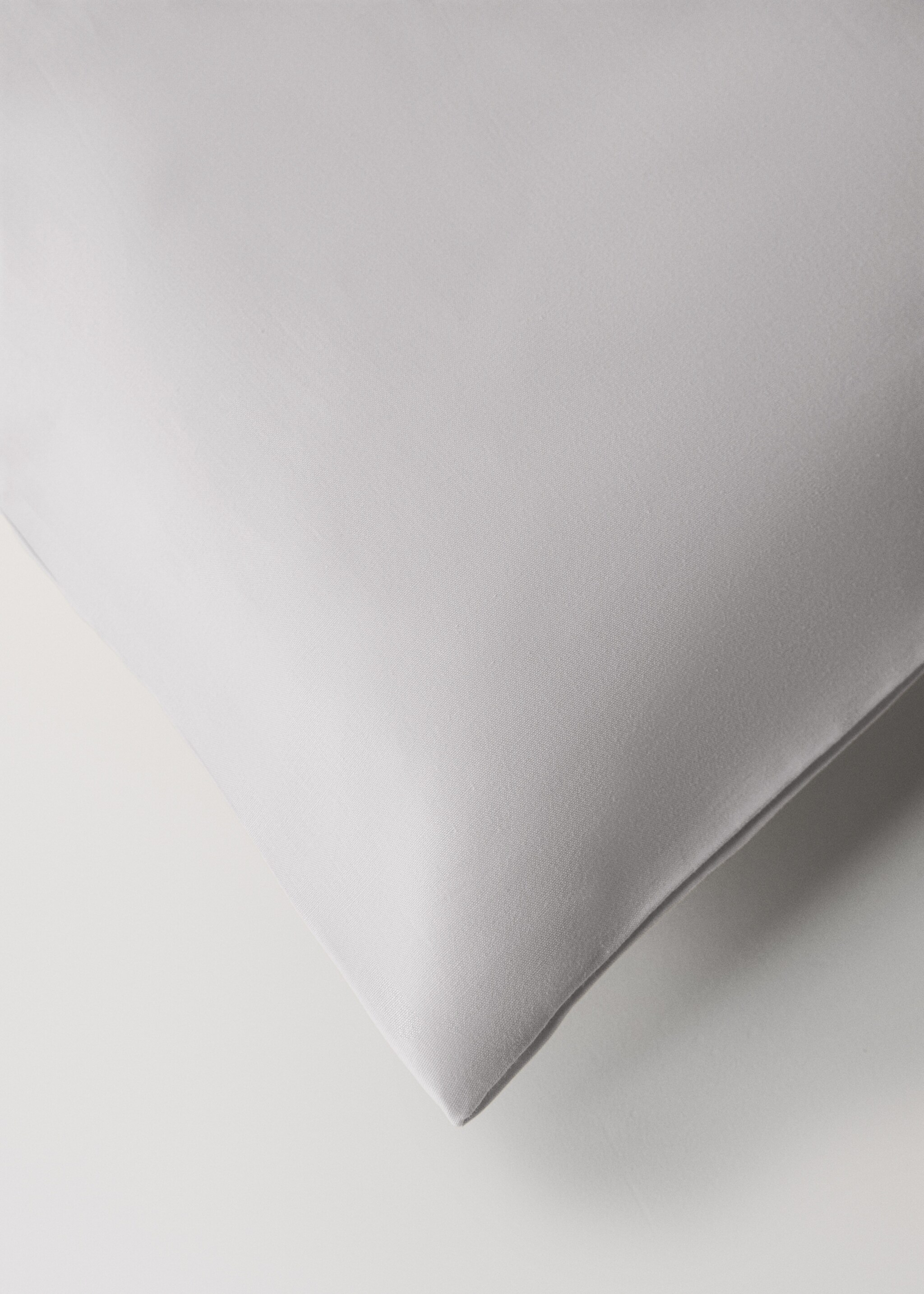 Percale cotton duvet cover Superking bed - Details of the article 3, Grey. Ref: 17001566-00.