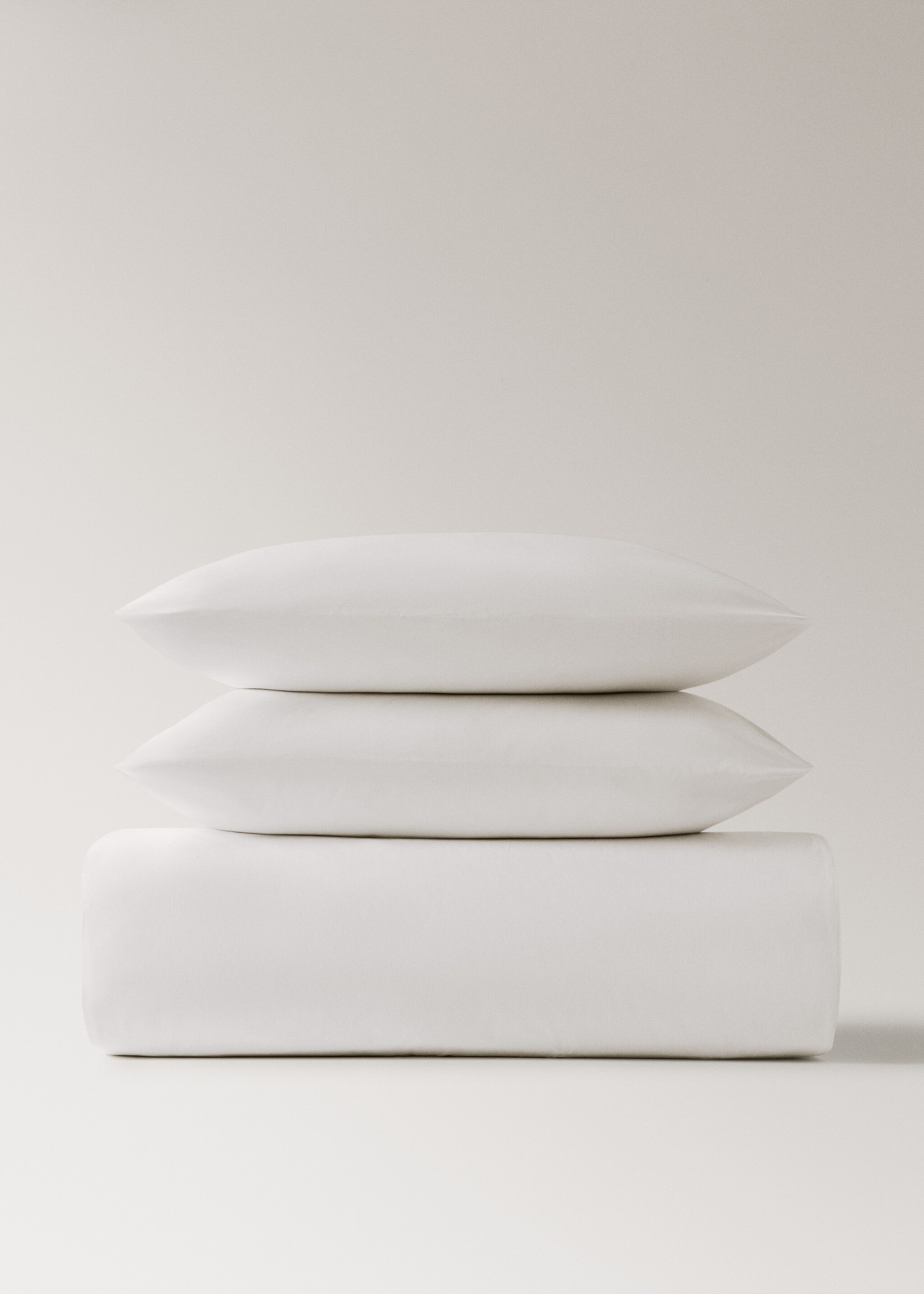 Bettbezug aus Baumwoll-Perkal für 150/160 cm Bett - Artikel ohne Model, Ecru. Ref: 17001567-00.