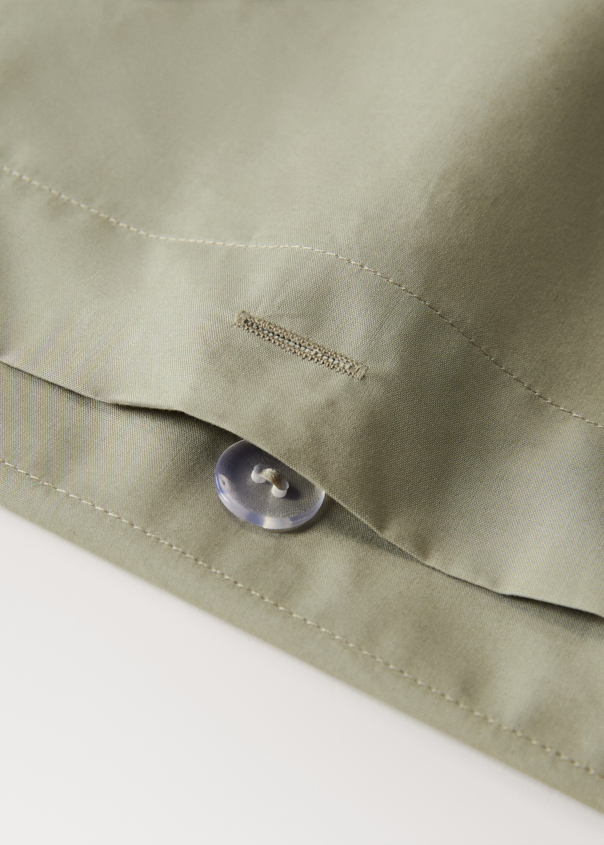 Bettbezug aus Baumwoll-Perkal für 150/160 cm Bett - Detail des Artikels 1, Grün. Ref: 17001567-00.