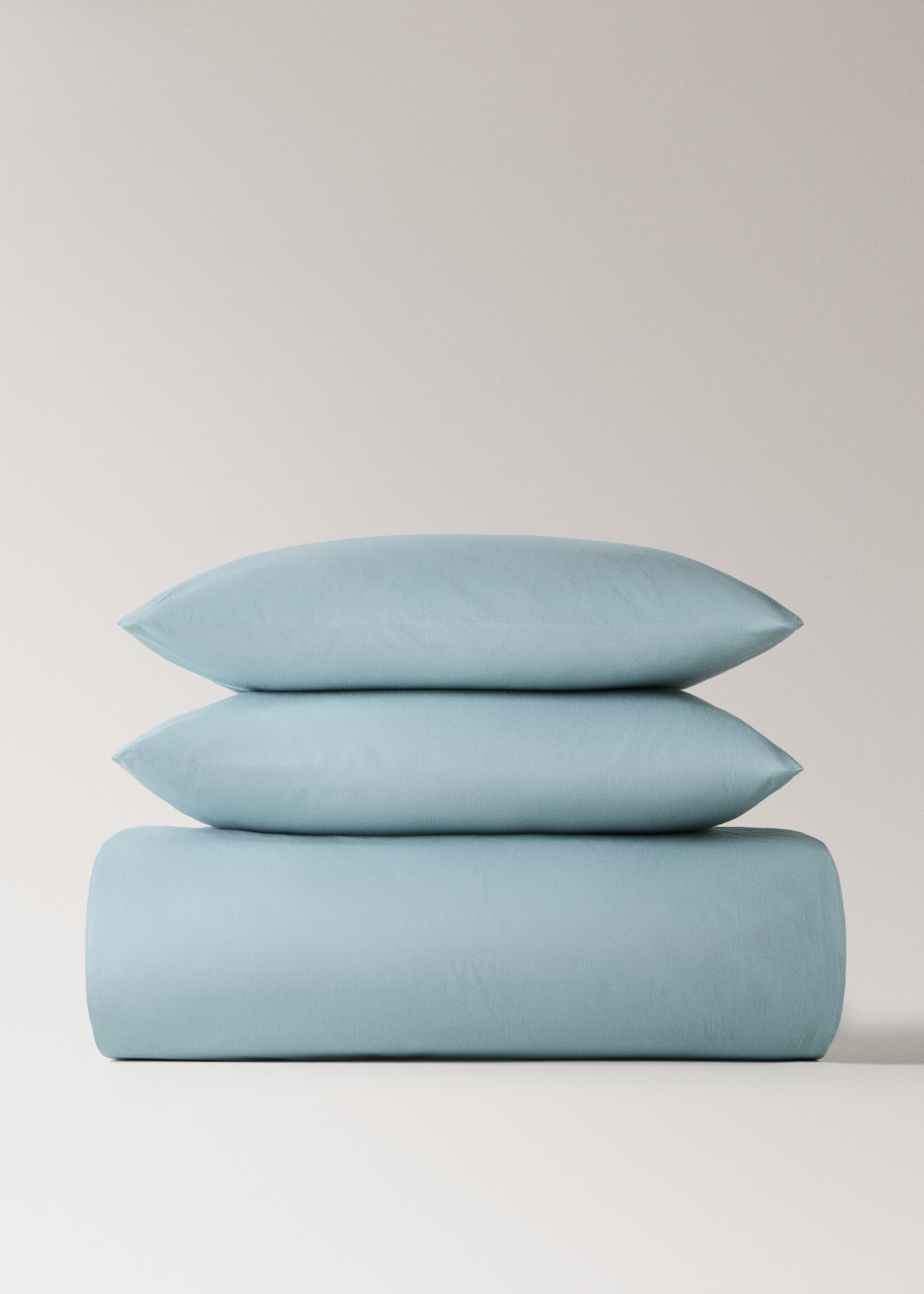 Bettbezug aus Baumwoll-Perkal für 150/160 cm Bett - Artikel ohne Model, Blau. Ref: 17001567-00.