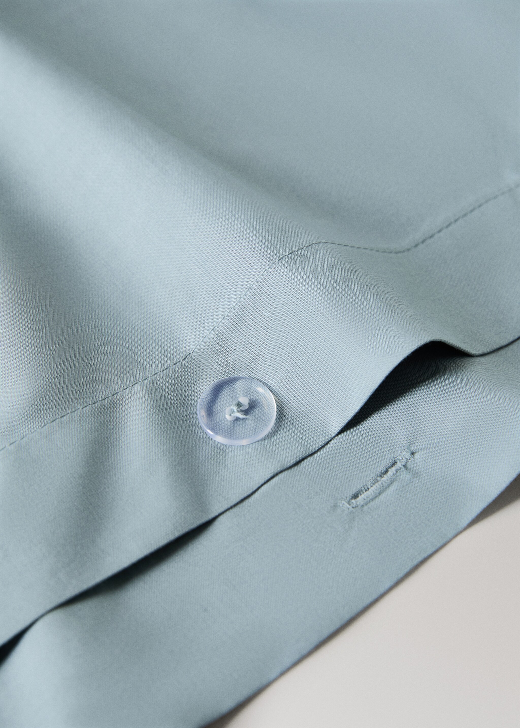 Bettbezug aus Baumwoll-Perkal für 150/160 cm Bett - Detail des Artikels 1, Blau. Ref: 17001567-00.