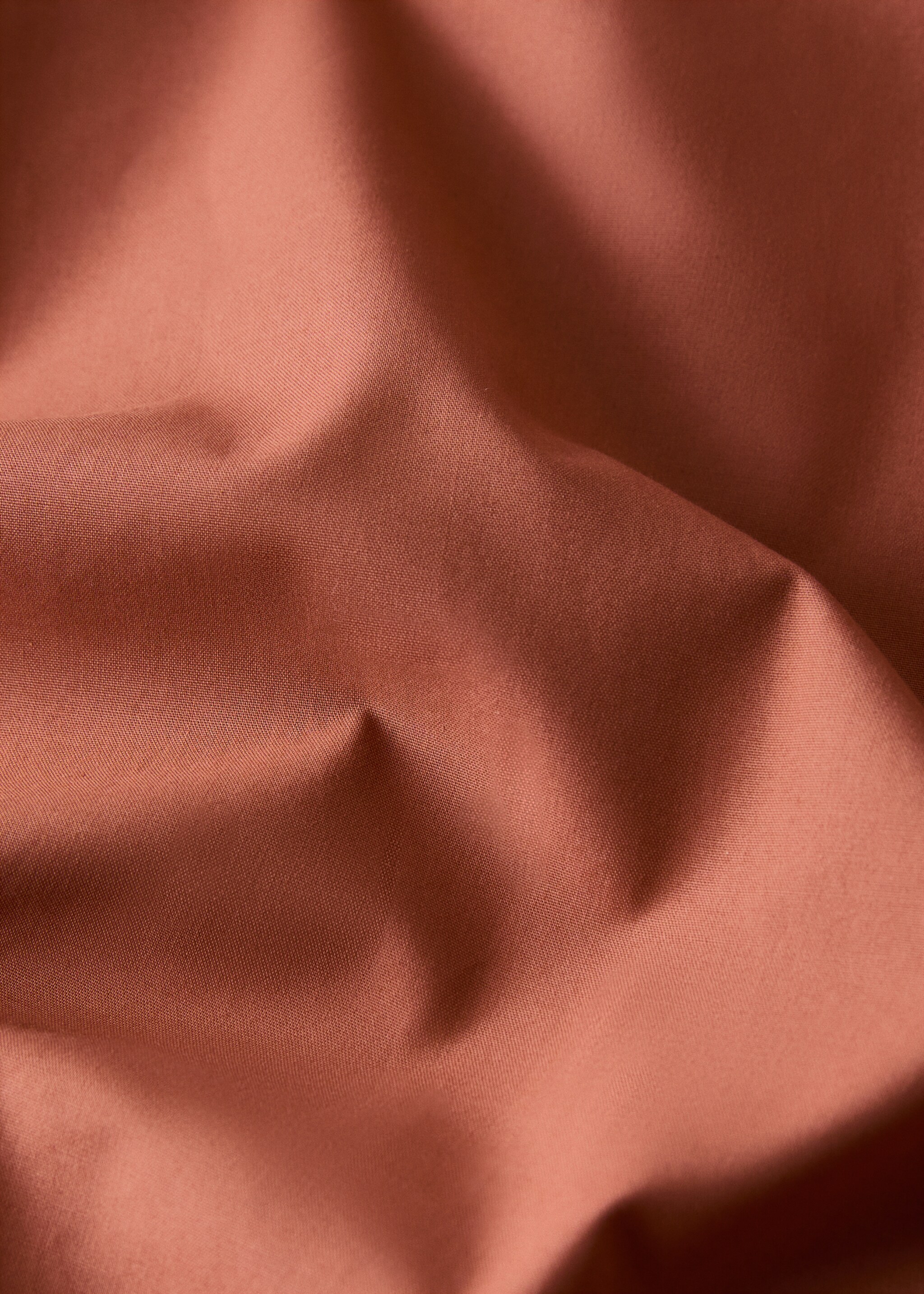Percale cotton duvet cover King bed - Details of the article 2, Medium Pink. Ref: 17001567-00.