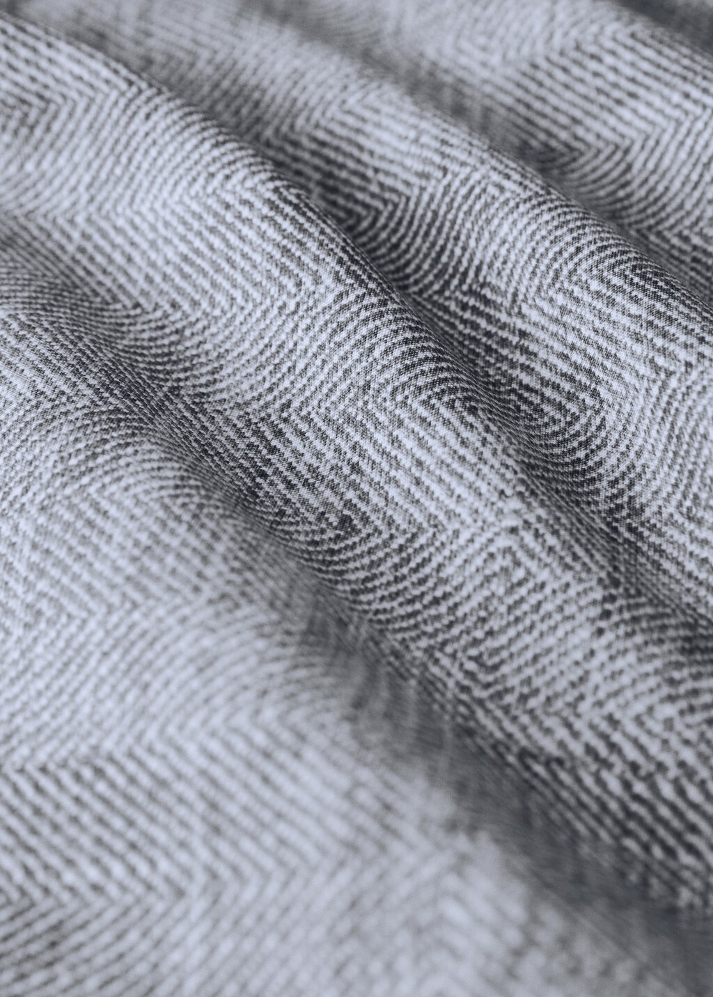 200-thread count percale cotton herringbone-print duvet cover for 90 cm bed