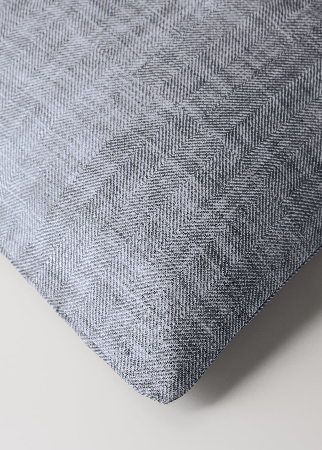 200-thread count percale cotton herringbone-print duvet cover for 90 cm bed