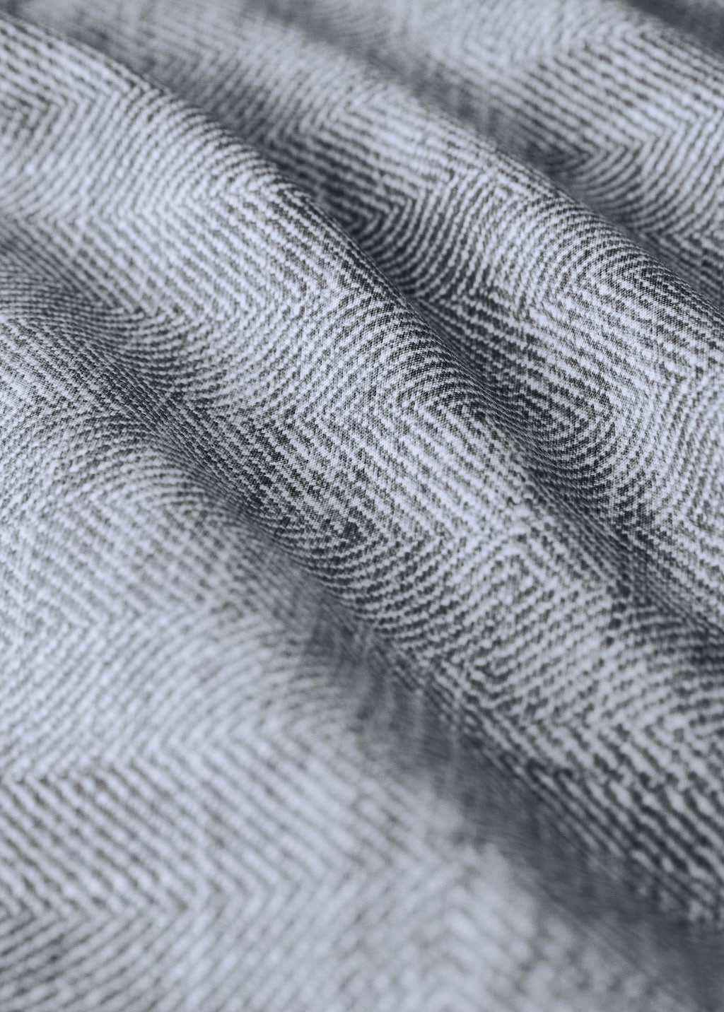 200-thread count percale cotton herringbone-print duvet cover for 53.15 bed