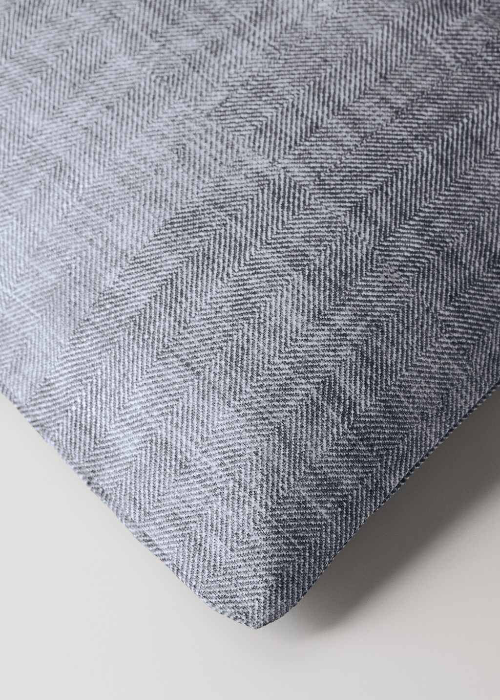 200-thread count percale cotton herringbone-print duvet cover for 150/160 cm bed