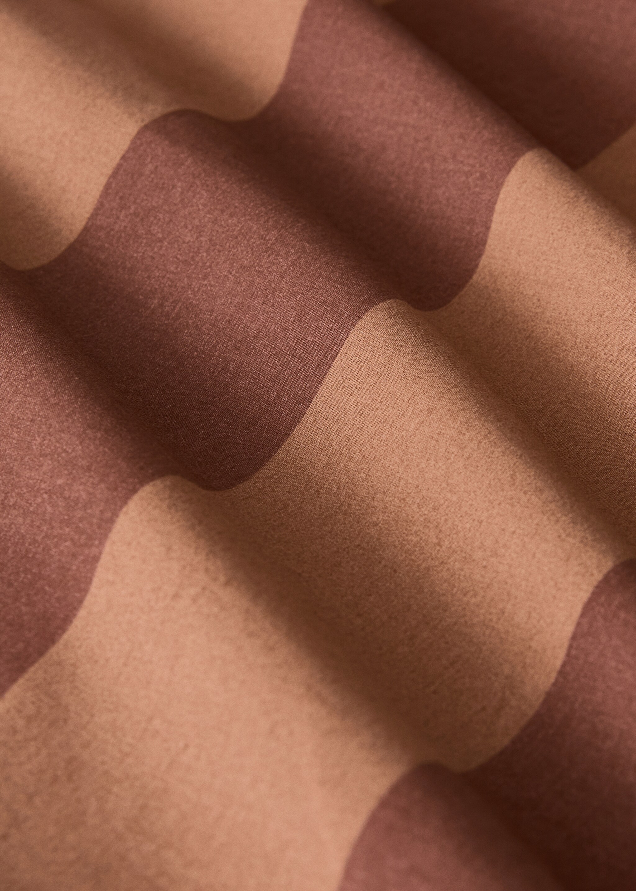 500 threads cotton percale striped duvet cover Single bed - Details of the article 1, Brown. Ref: 17001586-00.