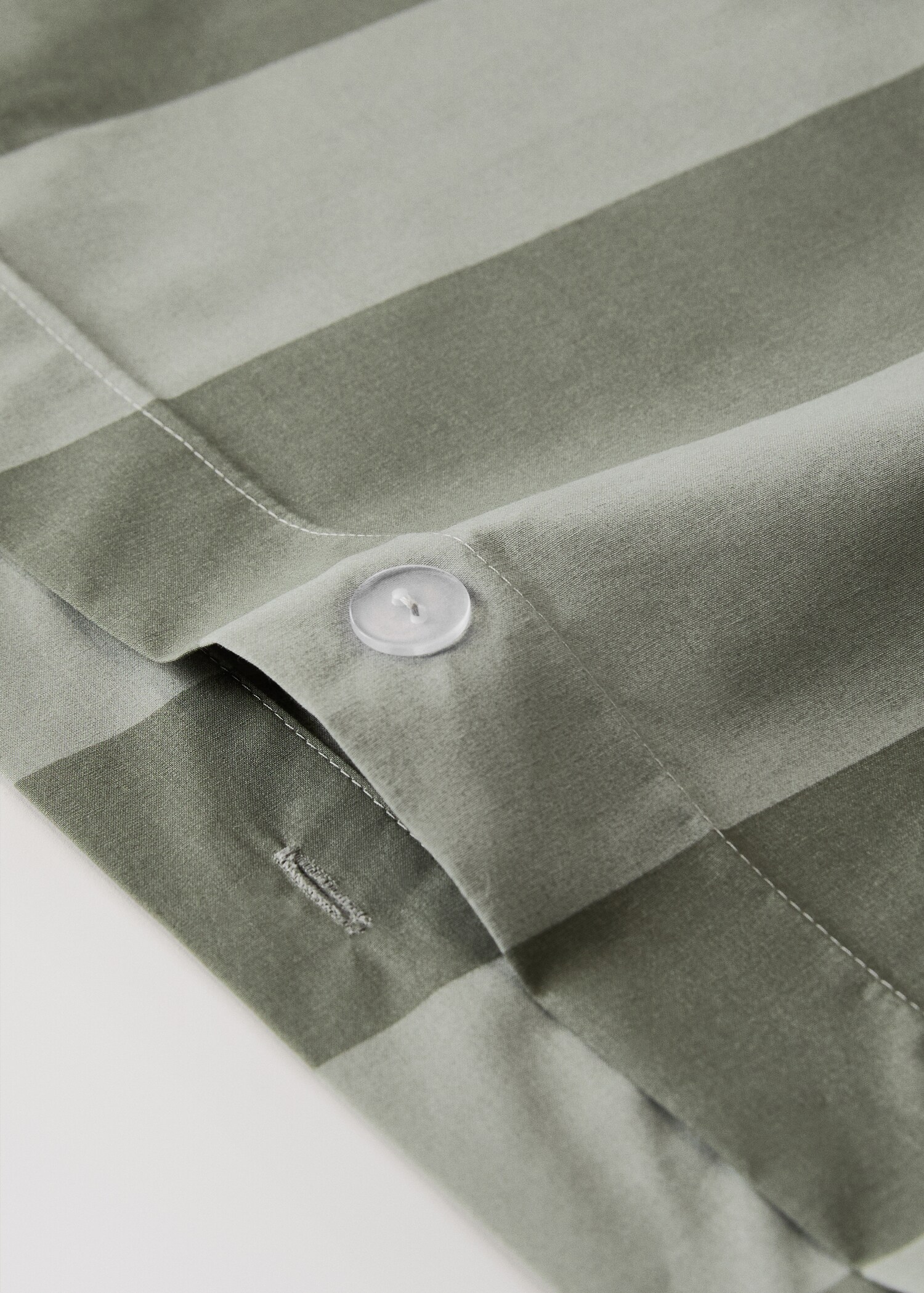 Housse de couette percale de coton rayures lit 90 cm - Détail de l'article 1