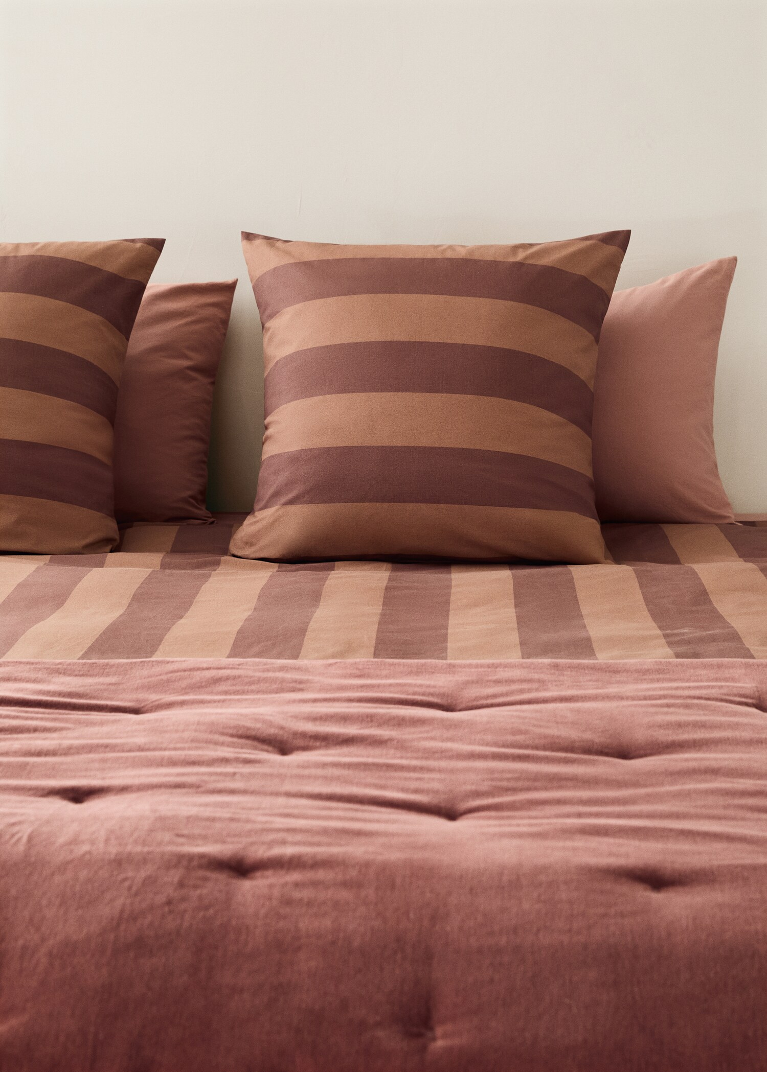 500 threads percale cotton striped duvet cover Queen bed - Details of the article 7