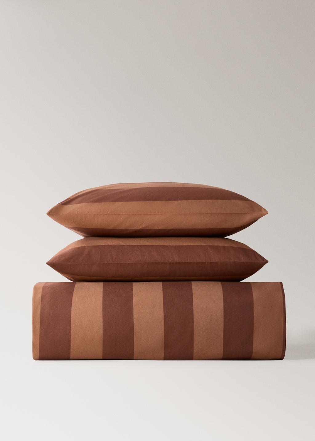 500-thread cotton percale striped duvet cover for 180/200 cm bed