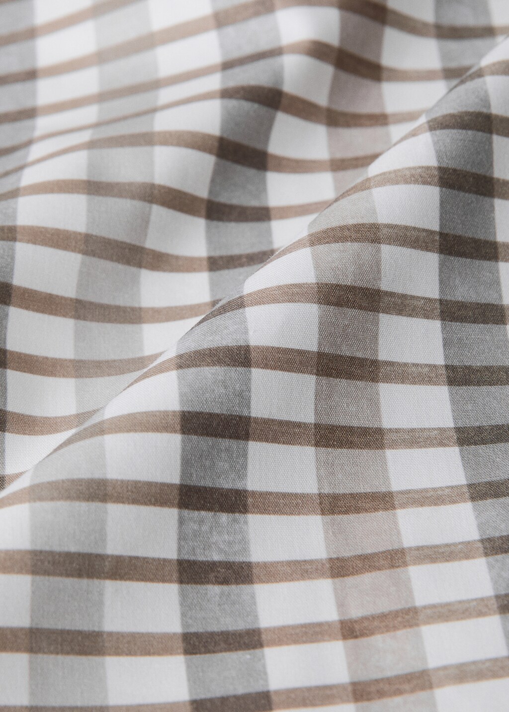 200-thread count percale cotton checked-print duvet cover for 53.15 bed