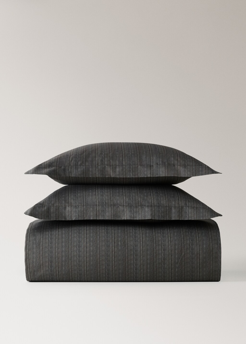 Percale cotton tailored-print duvet cover for 135/140 cm bed