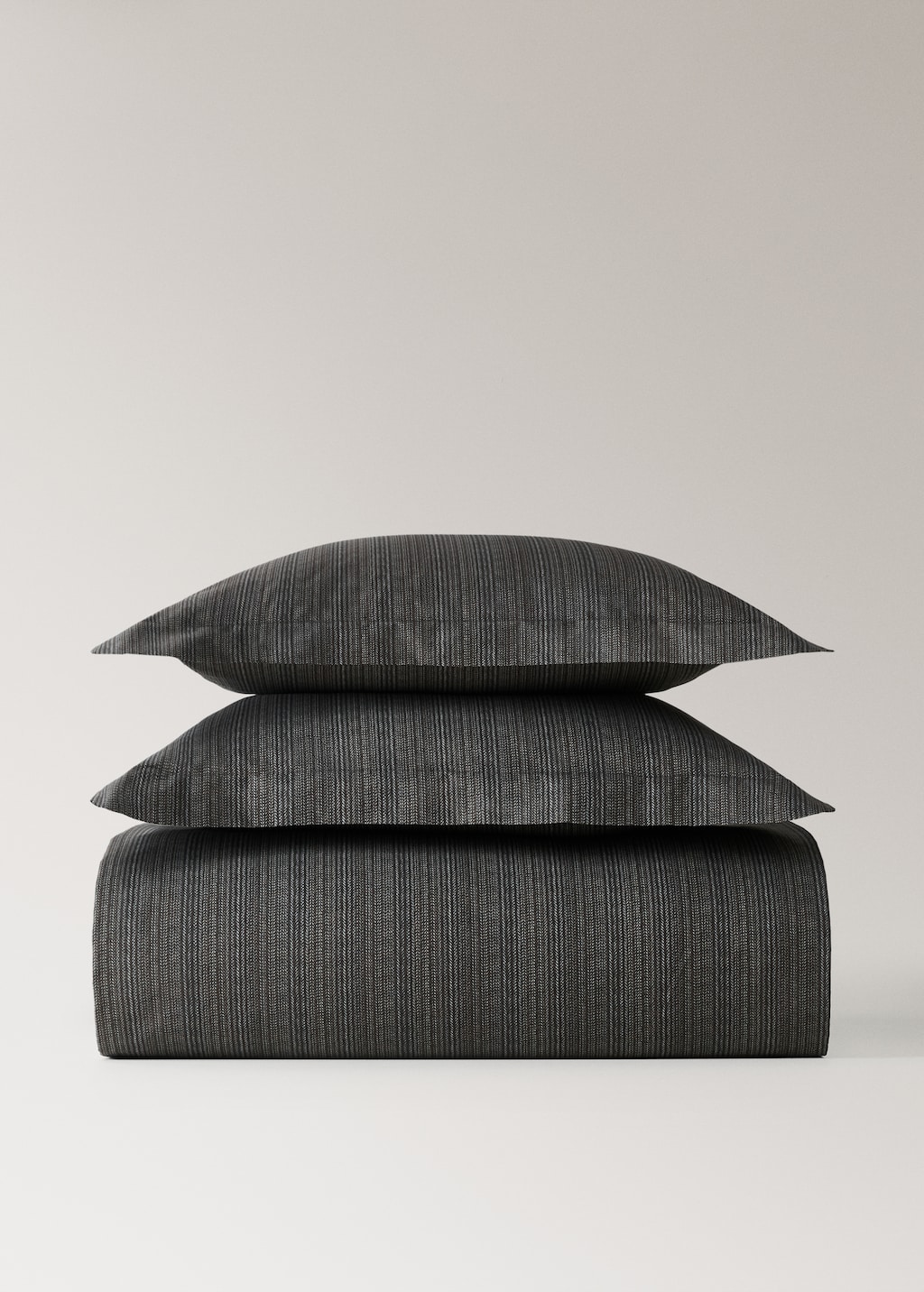 Percale cotton tailored-print duvet cover for 150/160 cm bed