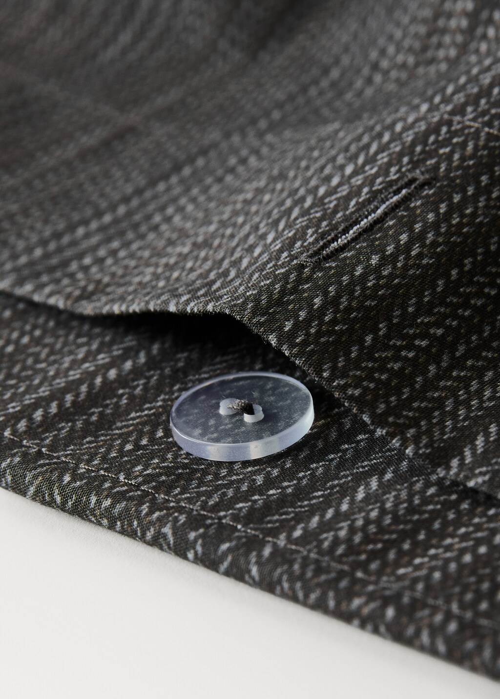 Percale cotton tailored-print duvet cover for / cm bed