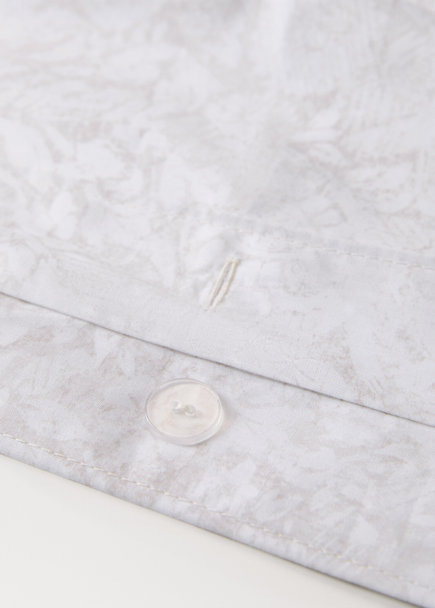 Duvet cover in faded floral printed percale cotton for bed 180/200 cm - Details of the article 1