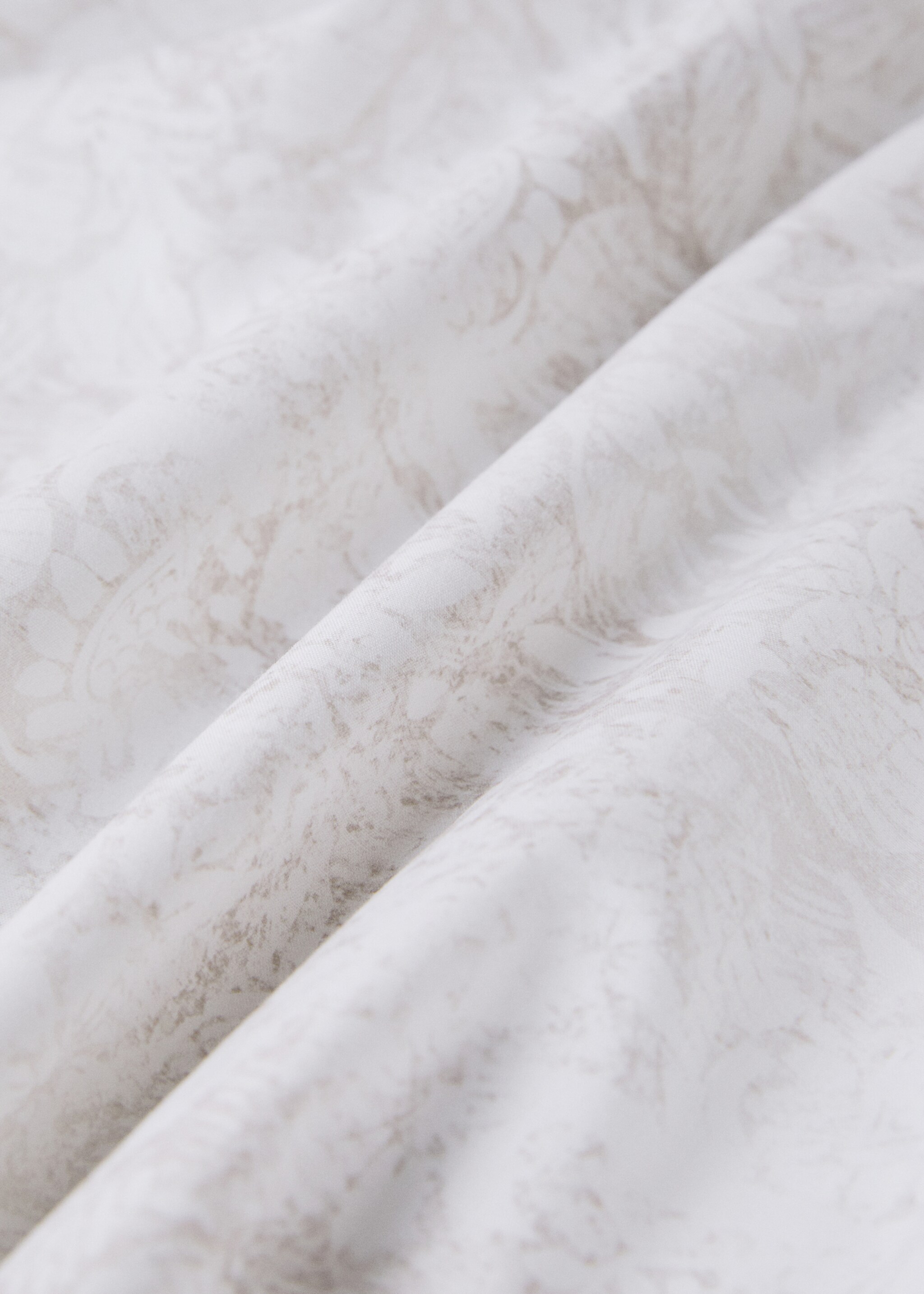Housse de couette percale de coton imprimé fleur estompée lit 180/200 cm - Détail de l'article 2, Beige. Ref: 17001605-00.