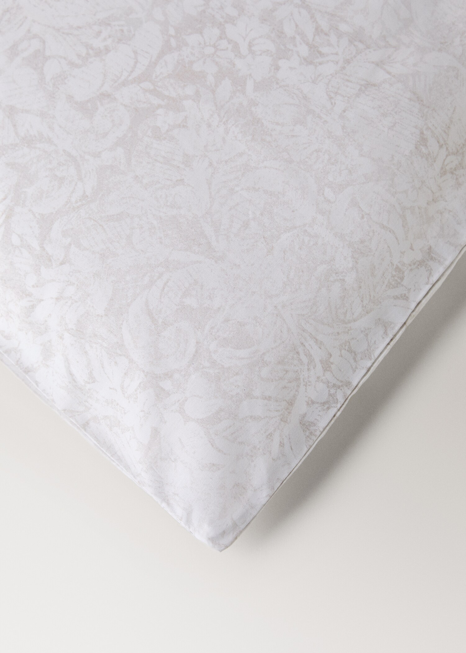 Duvet cover in faded floral printed percale cotton for bed 180/200 cm - Details of the article 3