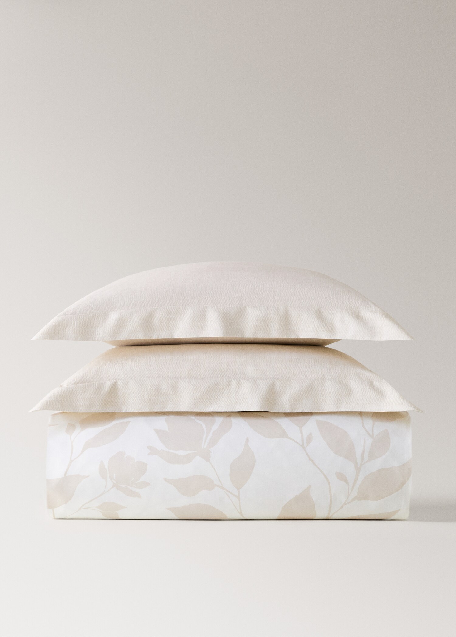 200 threads percale cotton flower print duvet cover single bed - Article without model
