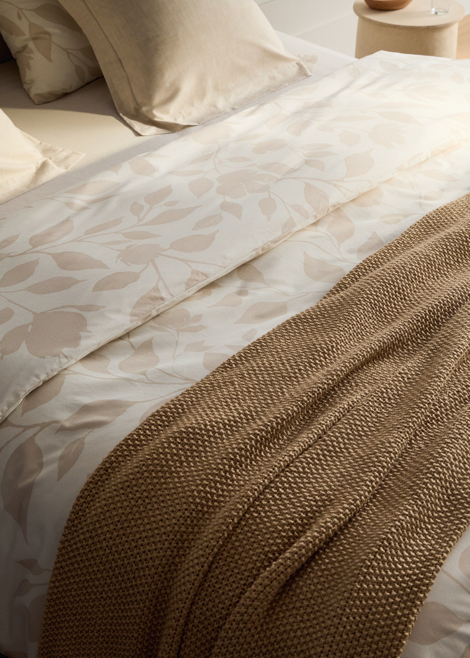 Percale cotton duvet cover 200 thread count floral print for a 90 cm bed - Details of the article 7