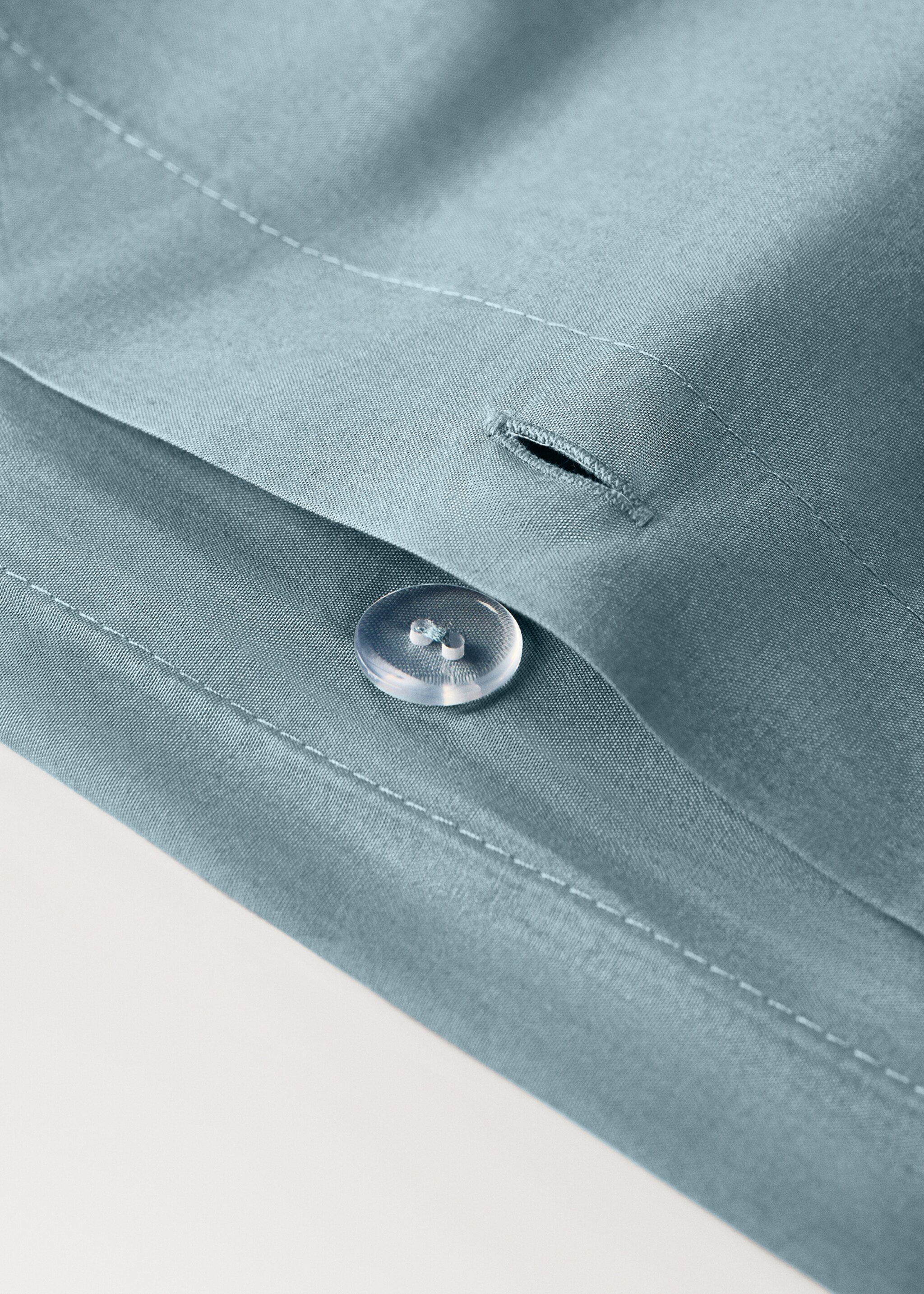 Reversible percale cotton duvet cover with vivid contrast, 90 cm bed - Detaljer om artikeln 1, Blå. Ref: 17001615-00.