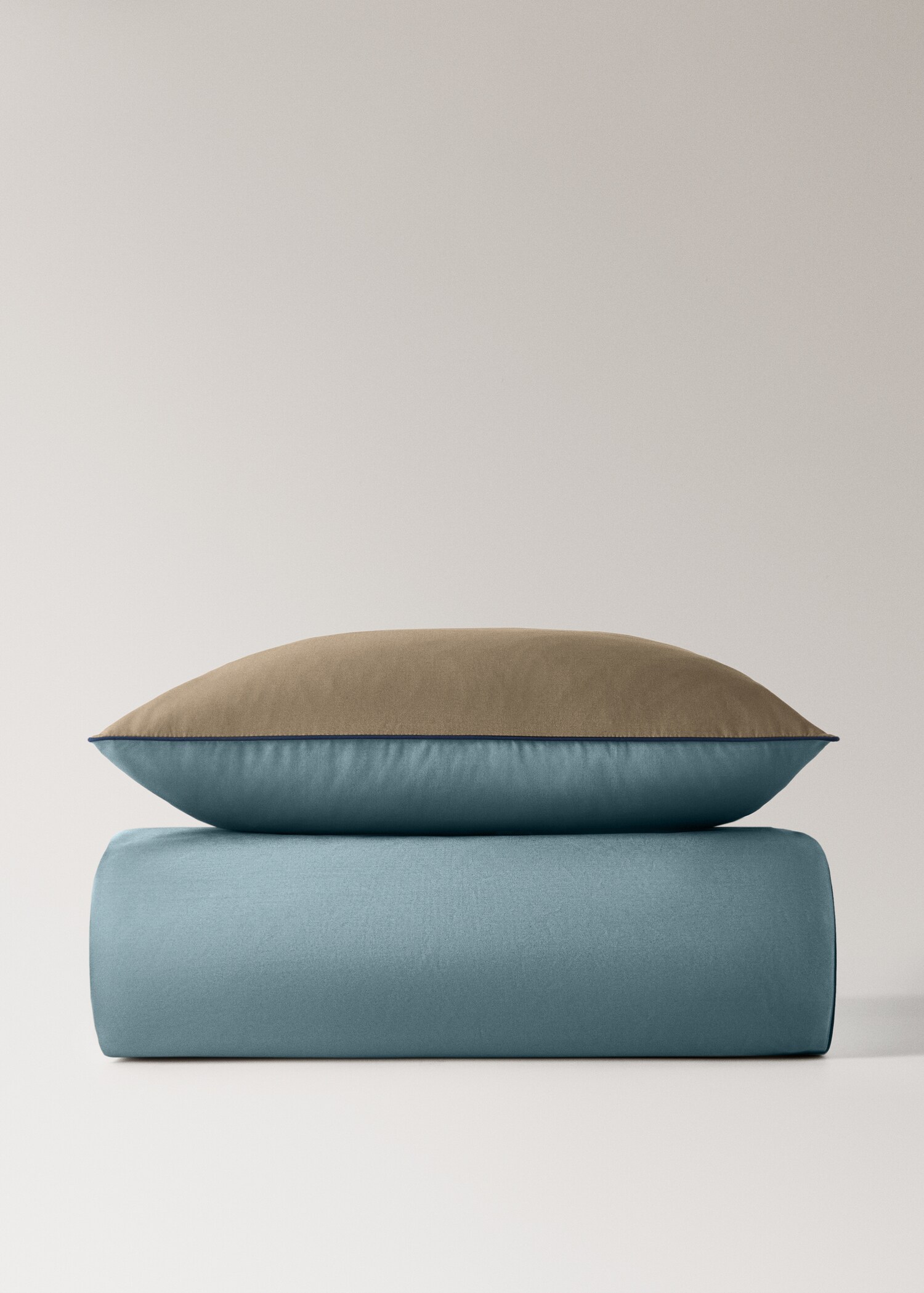 Reversible percale cotton duvet cover with vivid contrast, 90 cm bed - Detaljer om artikeln 4