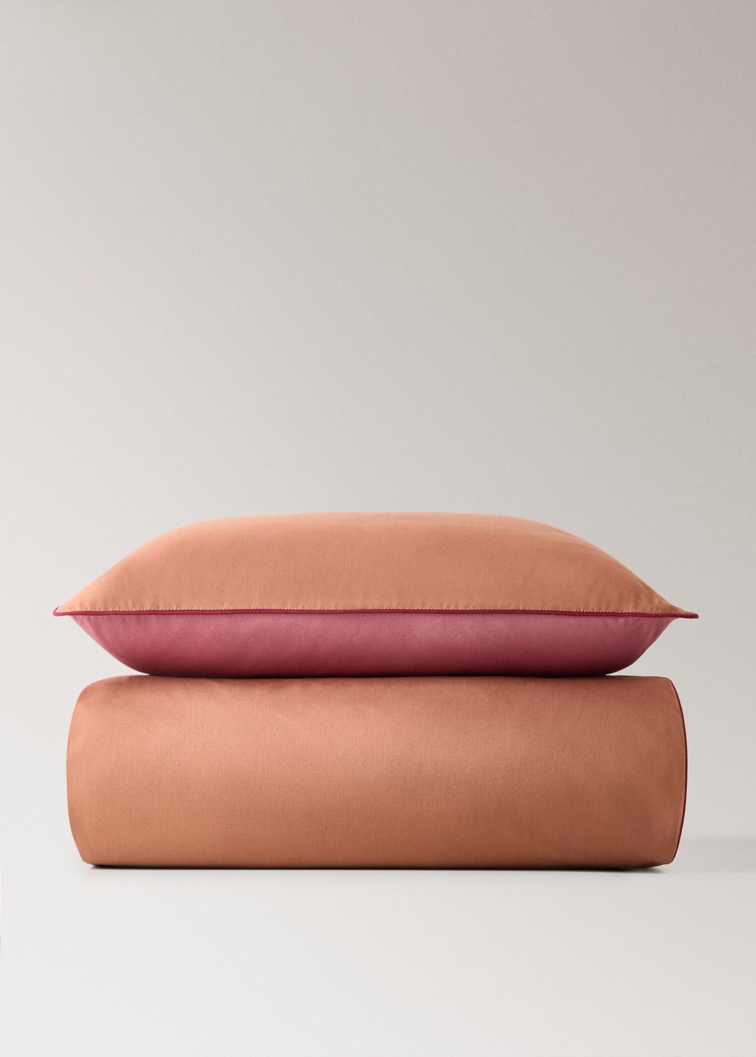 Reversible percale cotton duvet cover with vivid contrast, 90 cm bed - Artikel utan modell