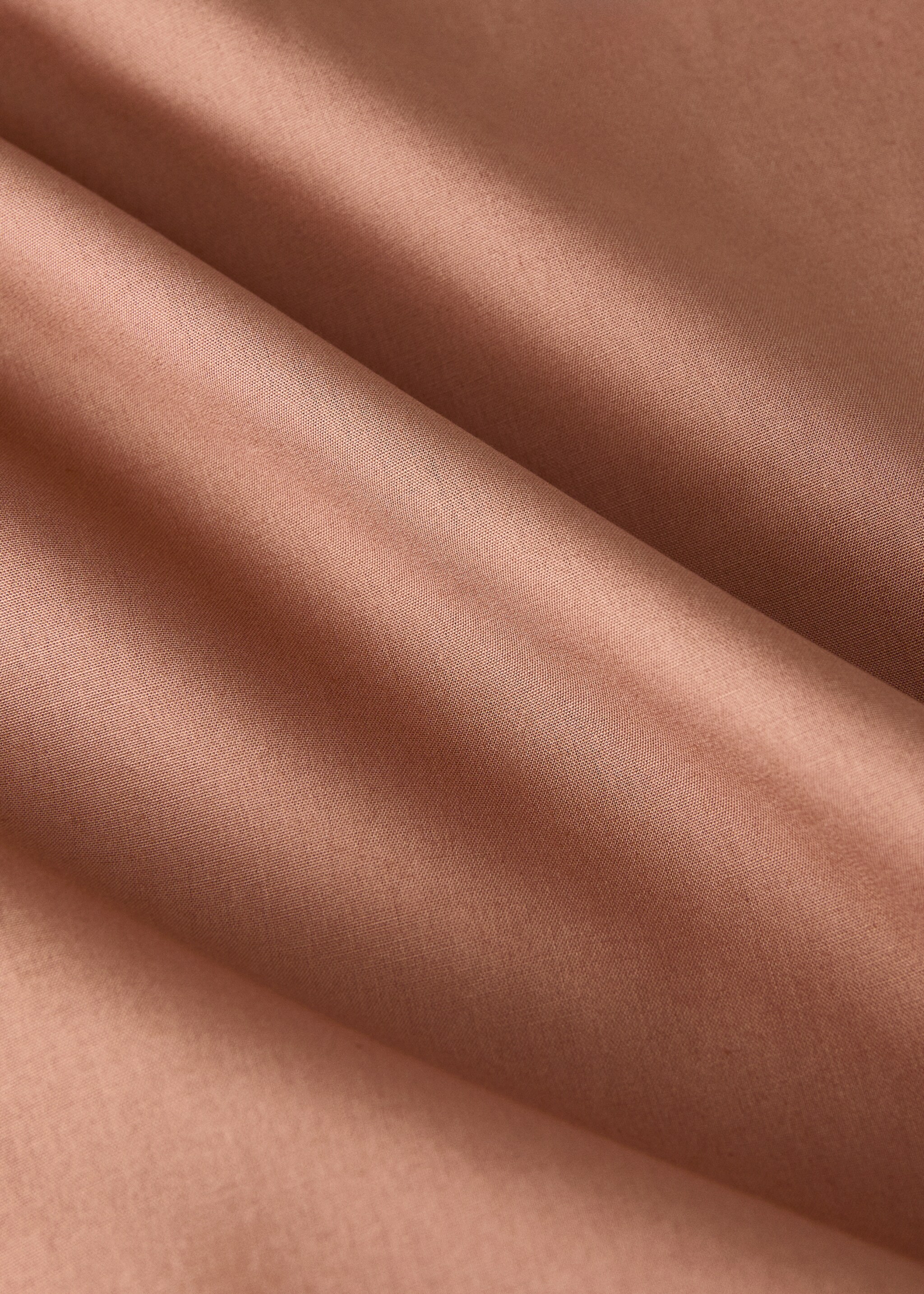 Reversible percale cotton duvet cover with contrasting piping for 90 cm bed - Details of the article 2, Pink. Ref: 17001615-00.