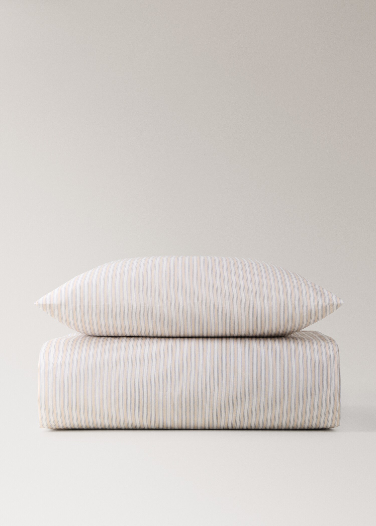 Children's percale cotton duvet cover with fine stripe print for 90 cm bed - Article without model
