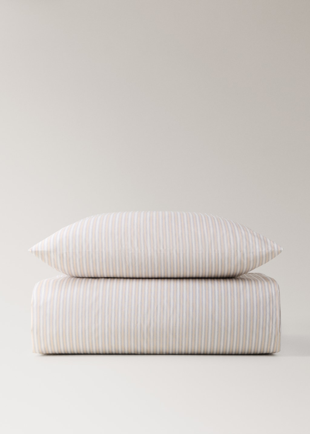 Children's percale cotton duvet cover with fine stripe print for 90 cm bed
