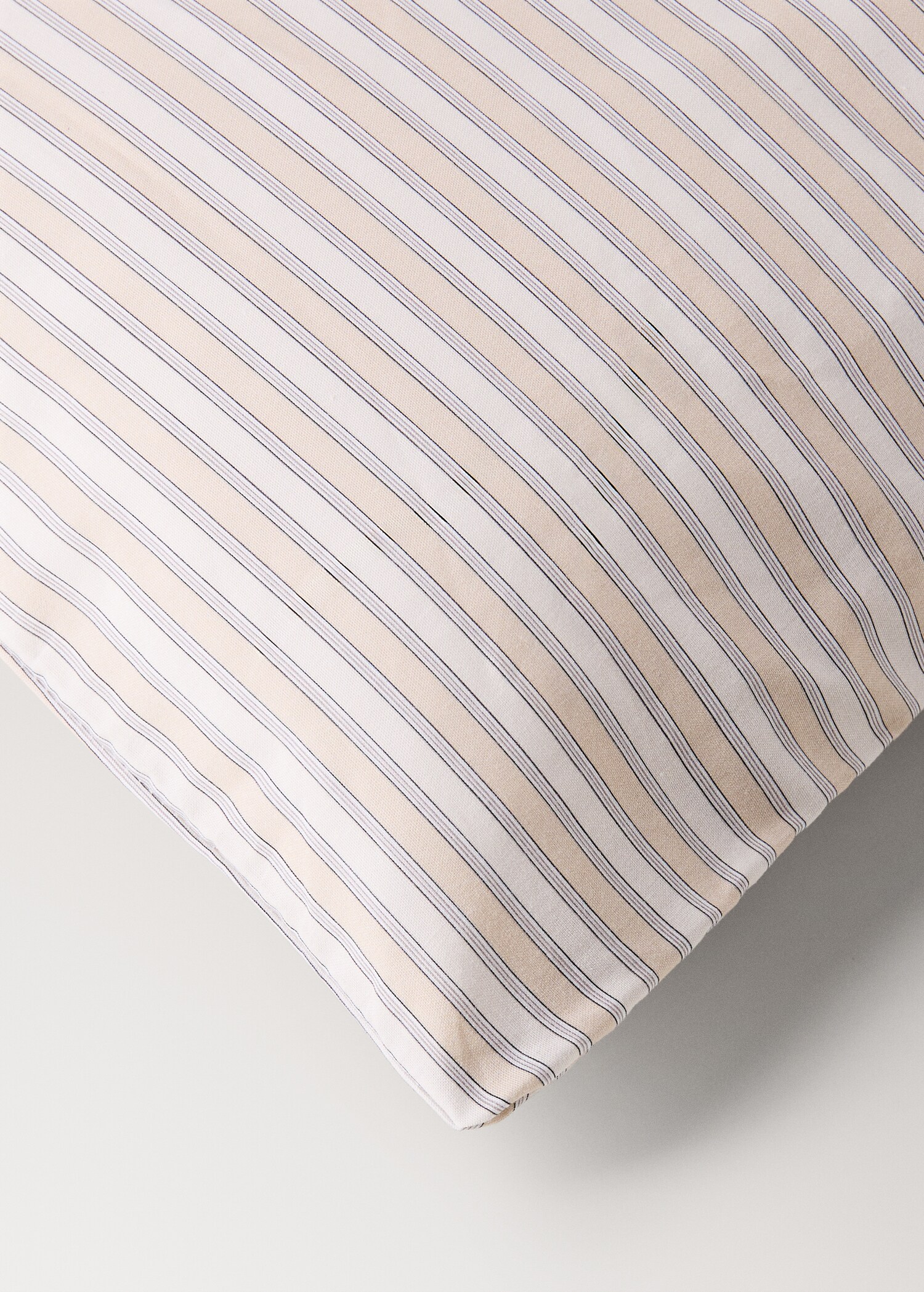 Children's duvet cover in cotton percale with a fine striped pattern Queen bed - Details of the article 3