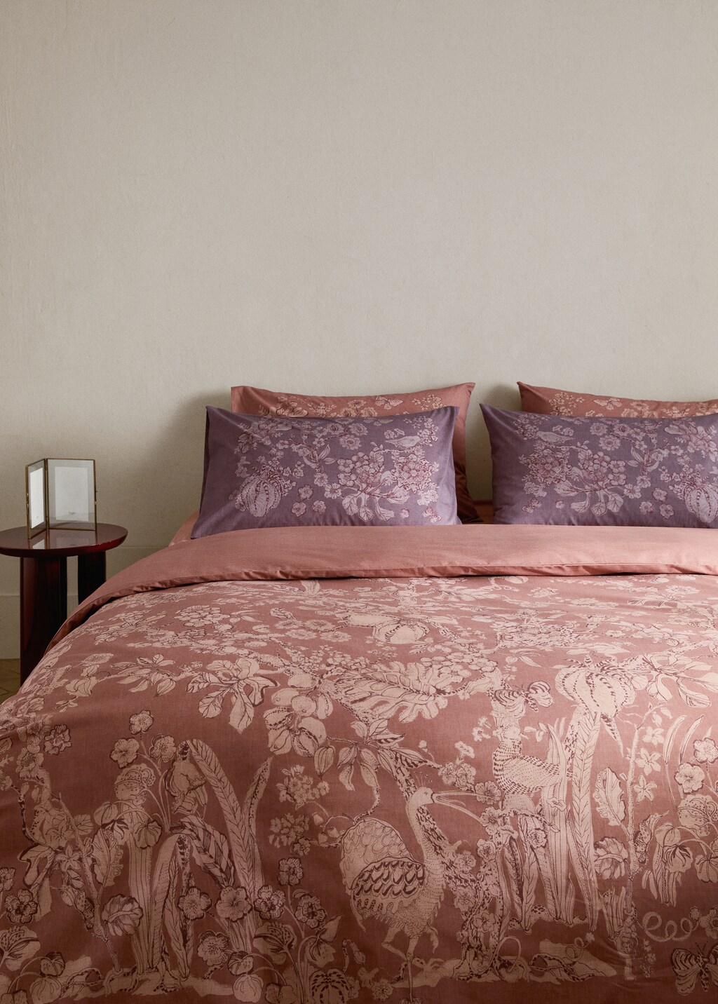 Percale cotton floral-print duvet cover for cm bed