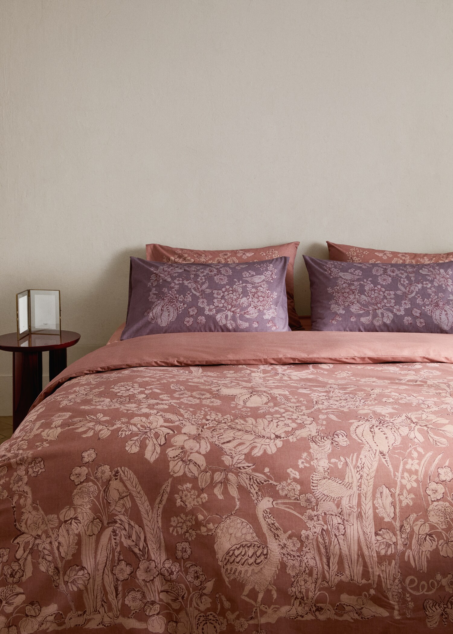 Floral print percale cotton duvet cover for a 90 cm bed - Details of the article 7