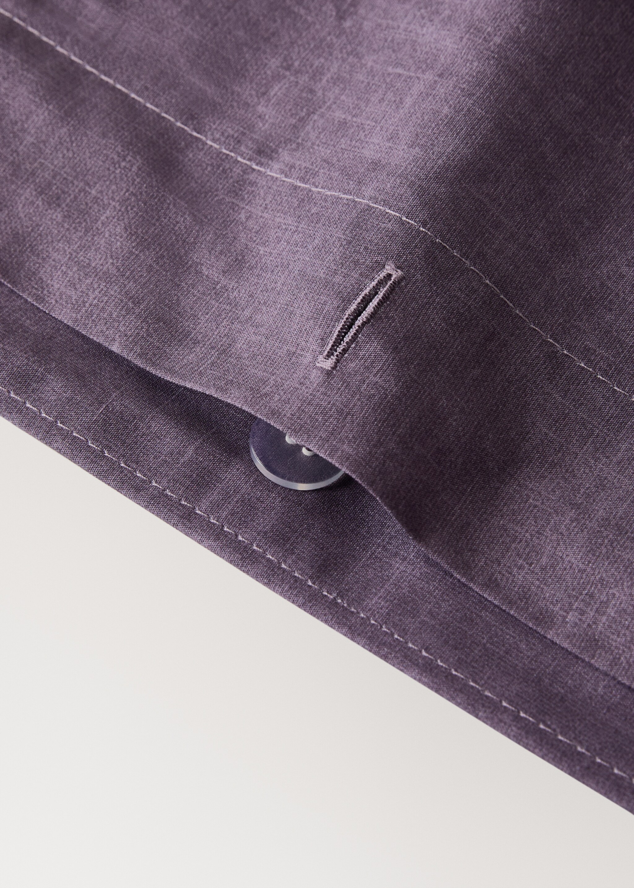 Percale cotton floral-print duvet cover for 135/140 cm bed - Details of the article 1, Plum. Ref: 17001623-00.