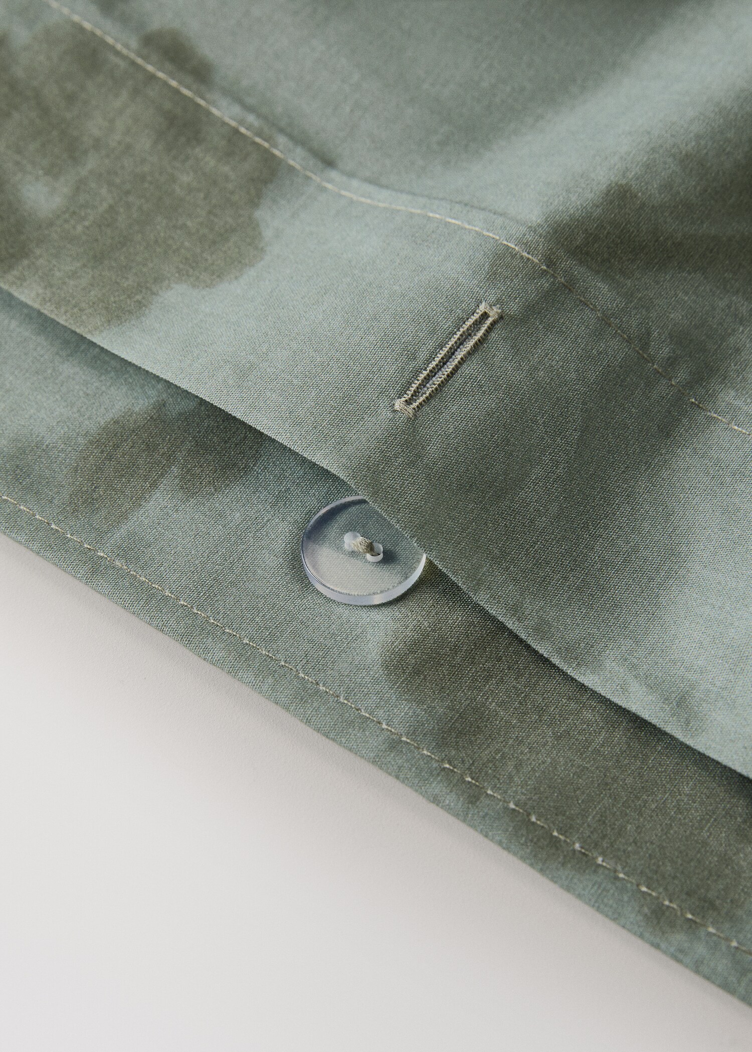 Percale cotton duvet cover with 200 thread count and faded flower design for a 90 cm bed - Details of the article 1