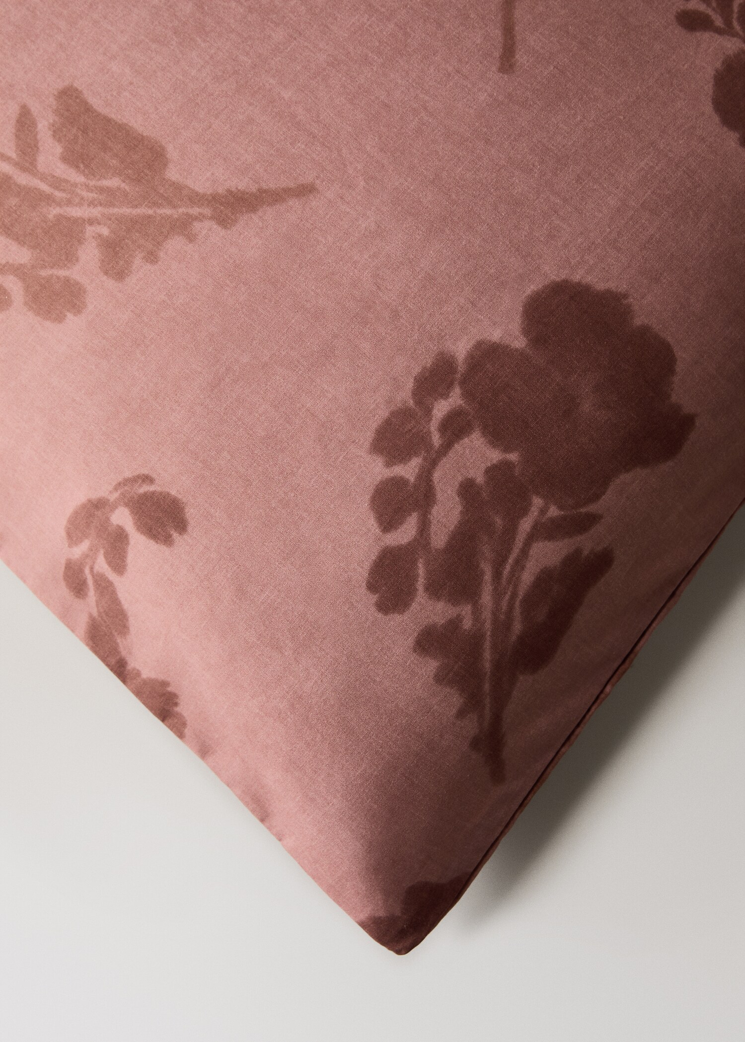 Percale cotton duvet cover 200 thread count faded flower design for bed 180/200 cm - Details of the article 3