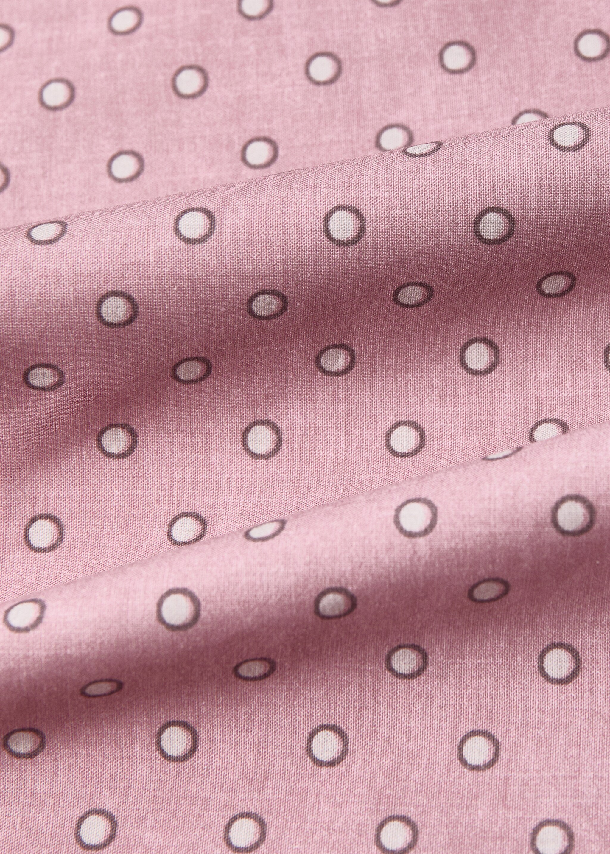 Reversible cotton duvet cover with polka dots Single bed - Details of the article 2, Pink. Ref: 17001631-00.
