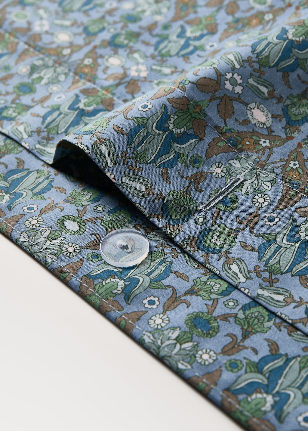 Children's percale cotton duvet cover with small floral print for 90 cm bed