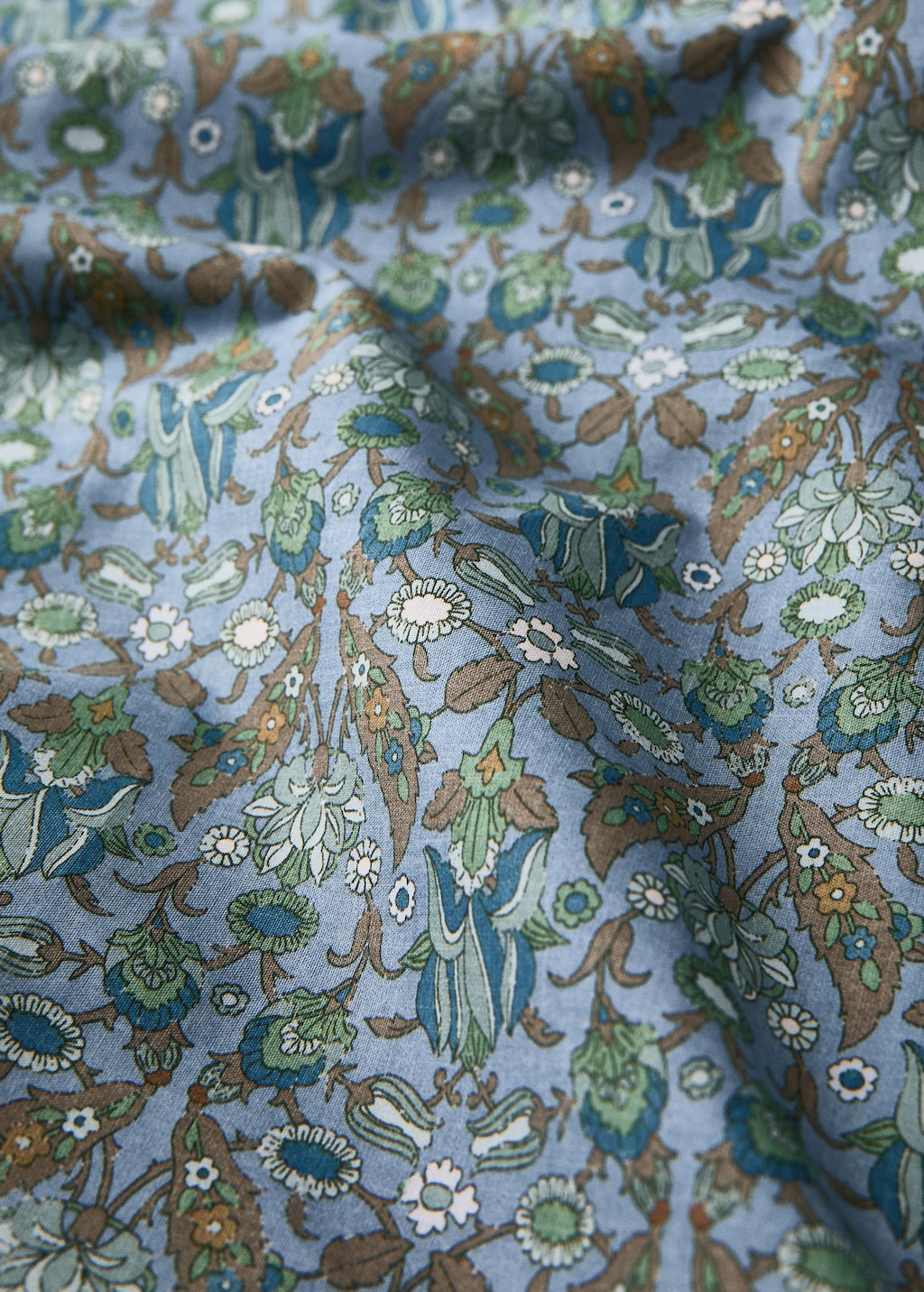 Children's percale cotton duvet cover with small floral print for 90 cm bed