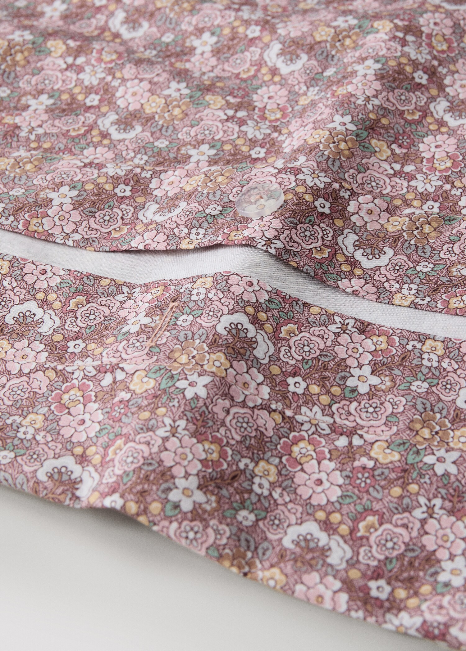 Children's percale cotton duvet cover with small floral print for 90 cm bed - Details of the article 1