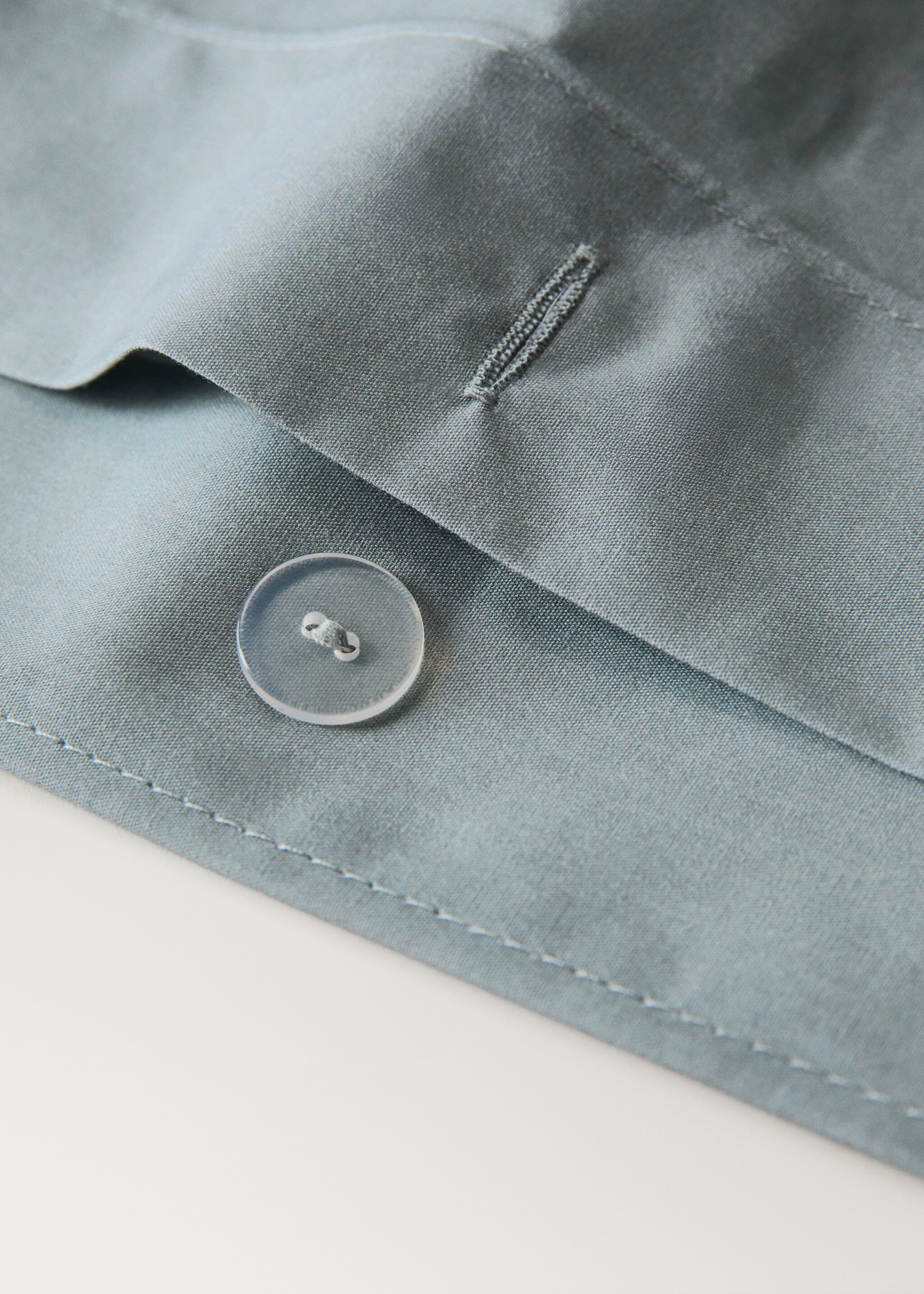 Percale cotton watercolour floral-print duvet cover for 90 cm bed - Details of the article 1, Aqua Green. Ref: 17001634-00.