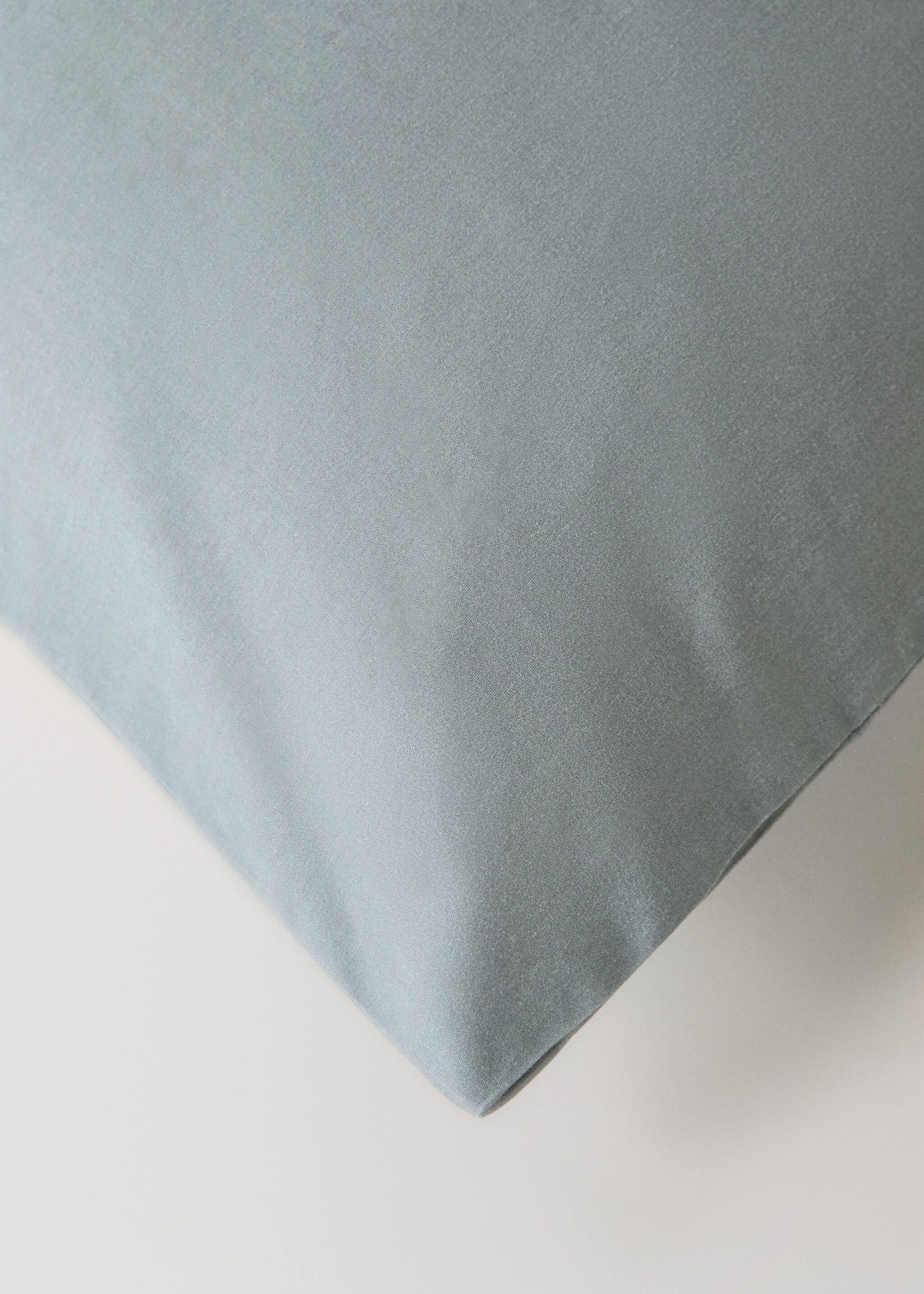 Percale cotton watercolour floral-print duvet cover for 90 cm bed - Details of the article 3, Aqua Green. Ref: 17001634-00.