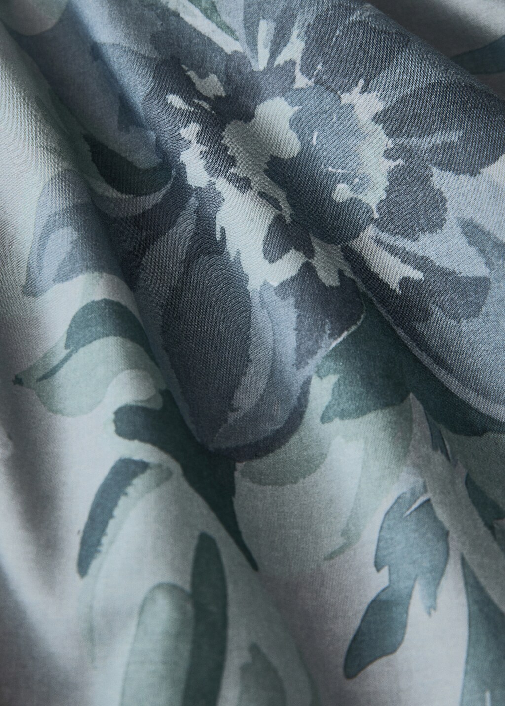 Percale cotton watercolour floral-print duvet cover for 150/160 cm bed