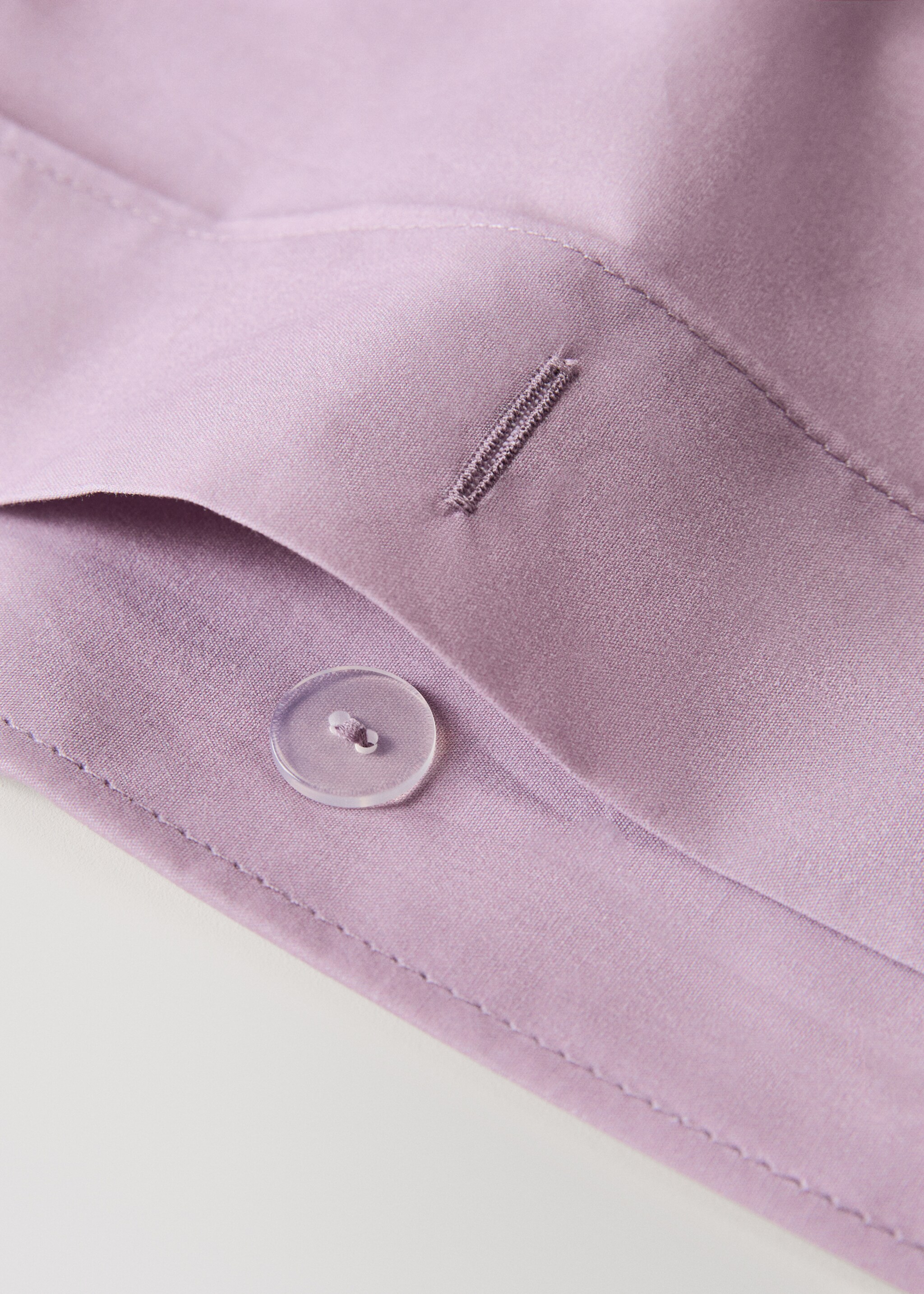 Navlaka za poplun od pamučnog perkala s cvjetnim uzorkom za krevet od 180/200 cm - Detalji artikla 1, Boja šljive. Ref: 17001637-00.