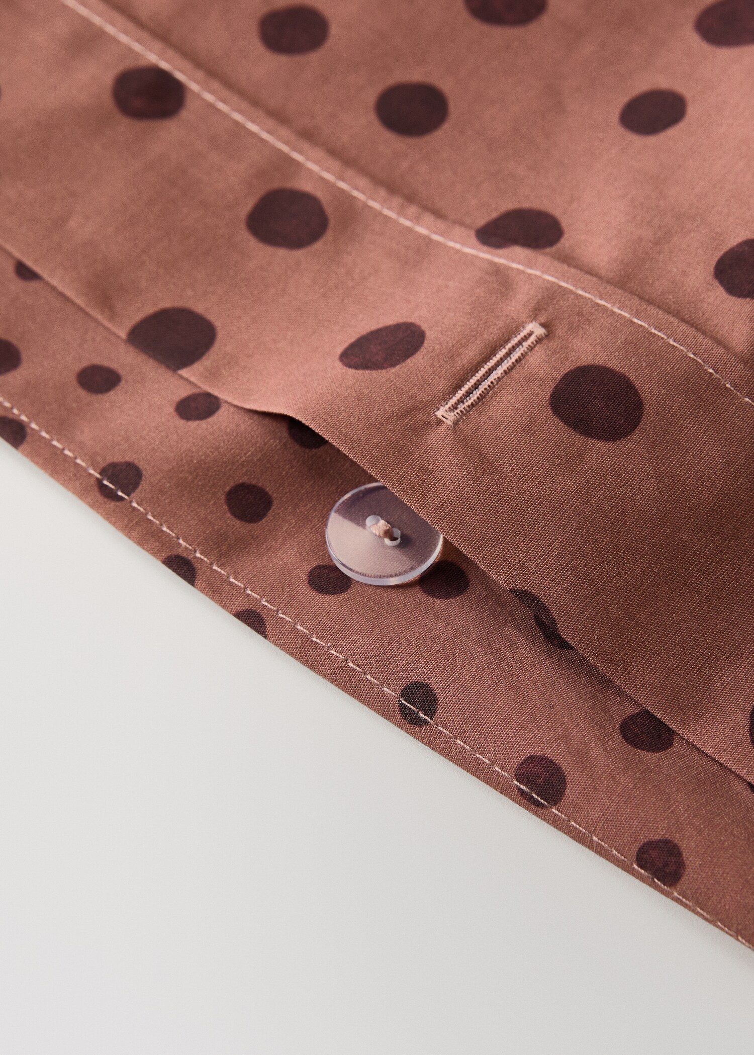 Percale cotton duvet cover, 200 thread count, polka dot print, bed size 150/160 cm - Details of the article 1