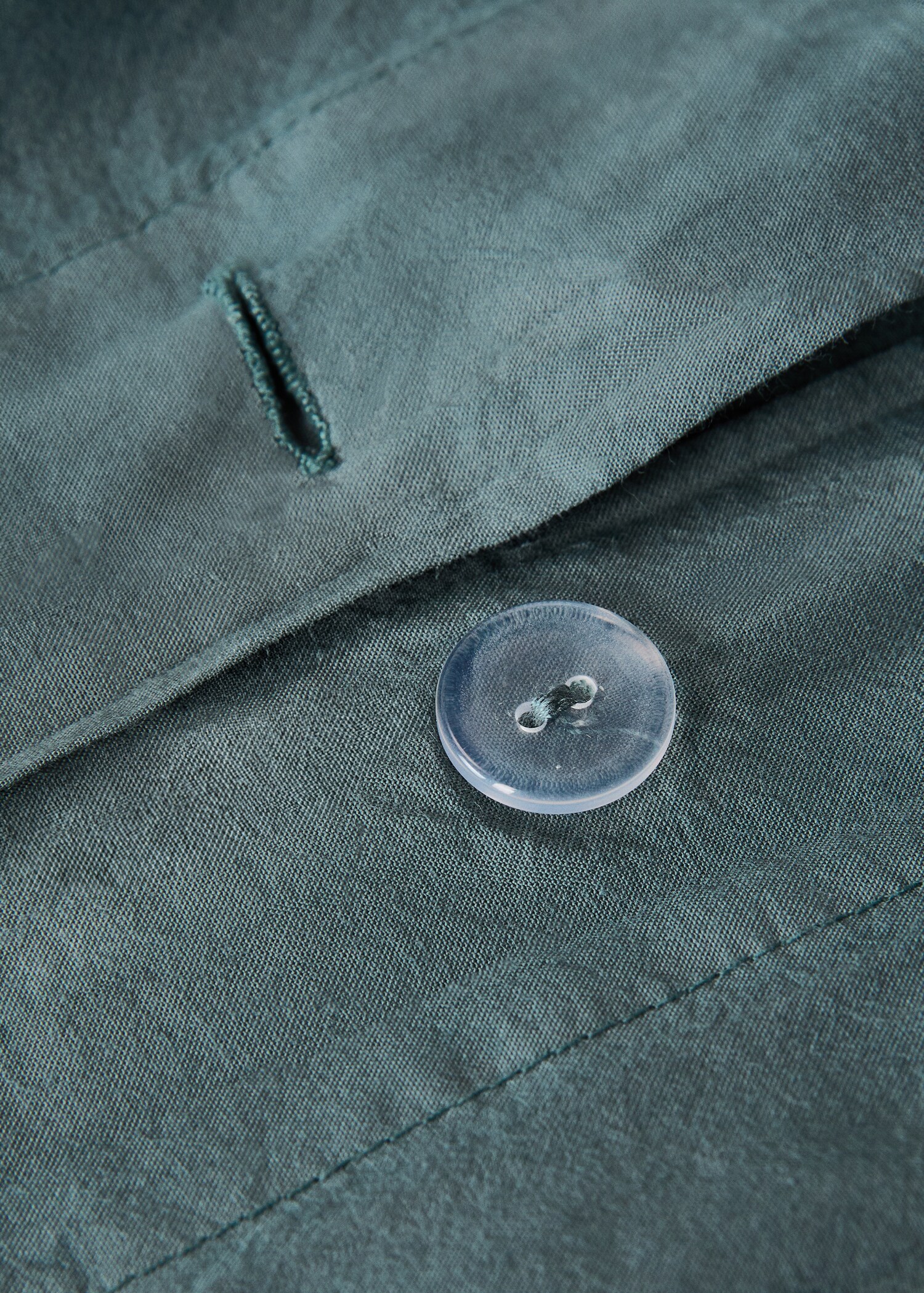 Washed-cotton duvet cover Superking bed - Details of the article 1